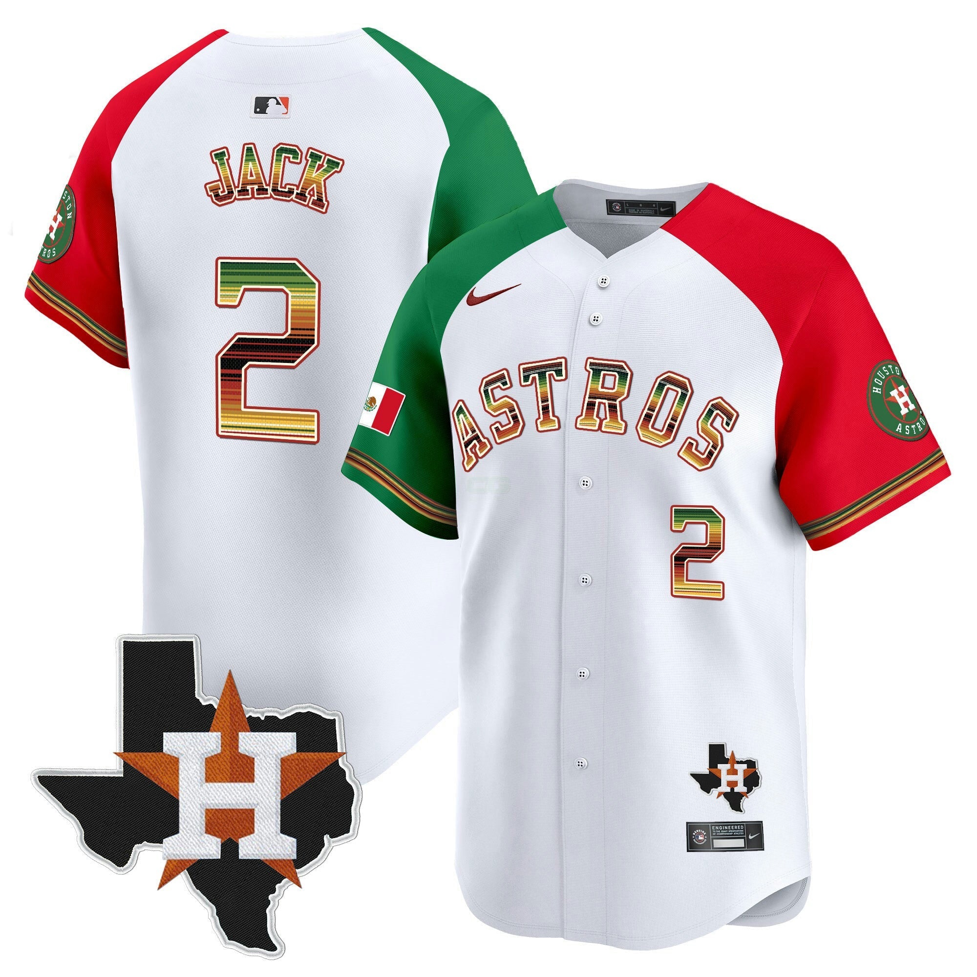 Camisa MLB Men’s Houston Mexico Traditional Style Vapor Premier Limited Jersey