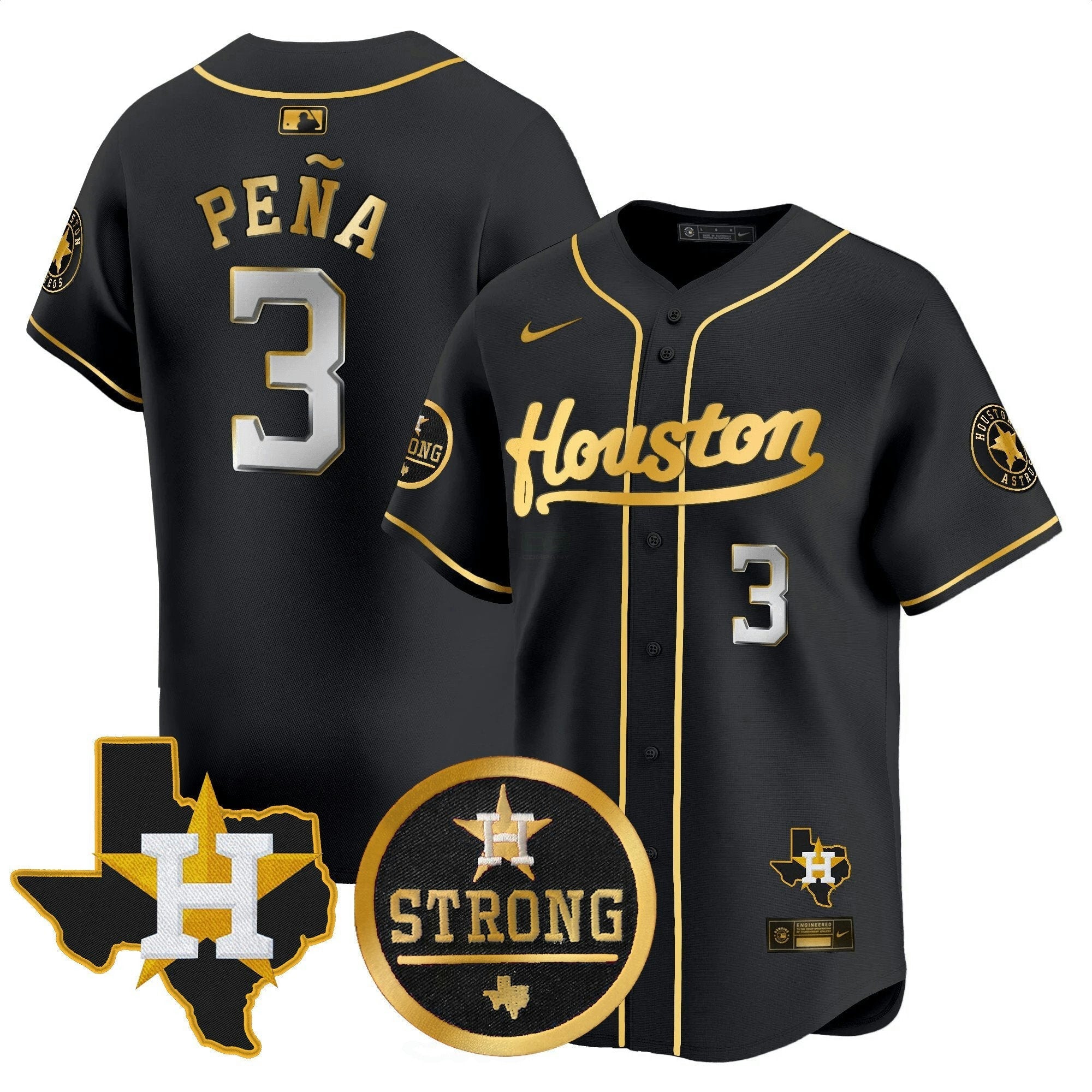 Camisa MLB Men’s “Houston Strong” Patch Vapor Premier Limited Jersey