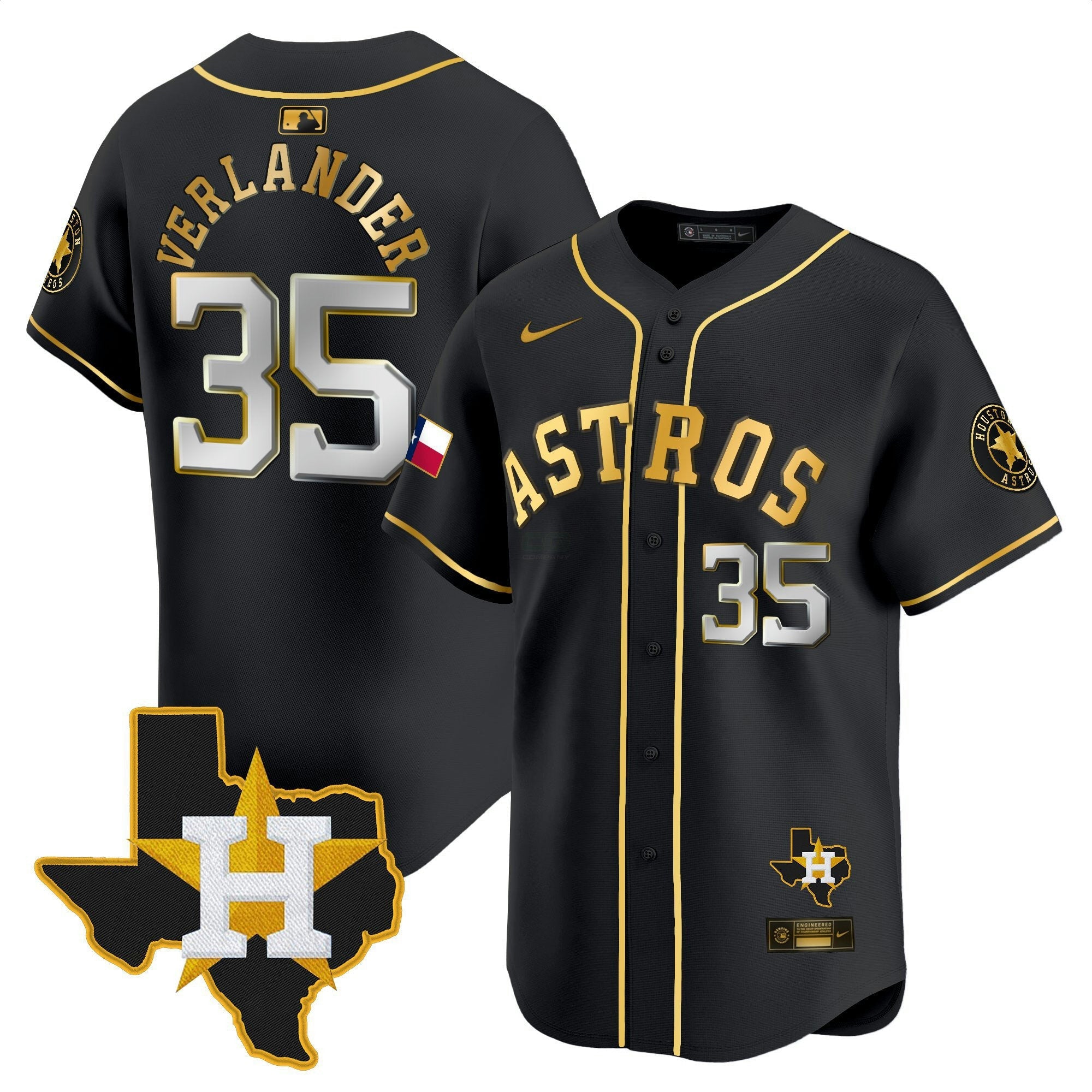 Camisa MLB Men’s Houston Texas Patch Vapor Premier Limited Jersey