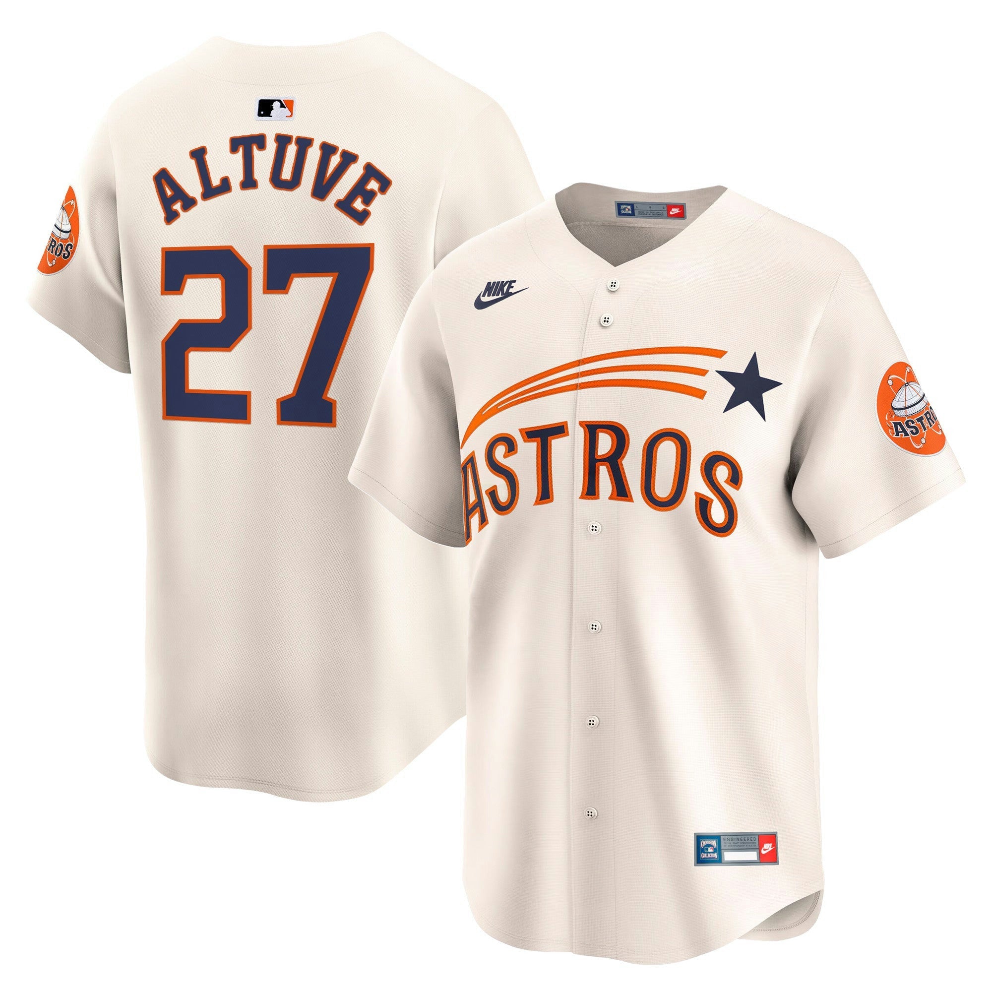 Camisa MLB Men’s Houston Throwback Cooperstown Vapor Premier Limited Jersey