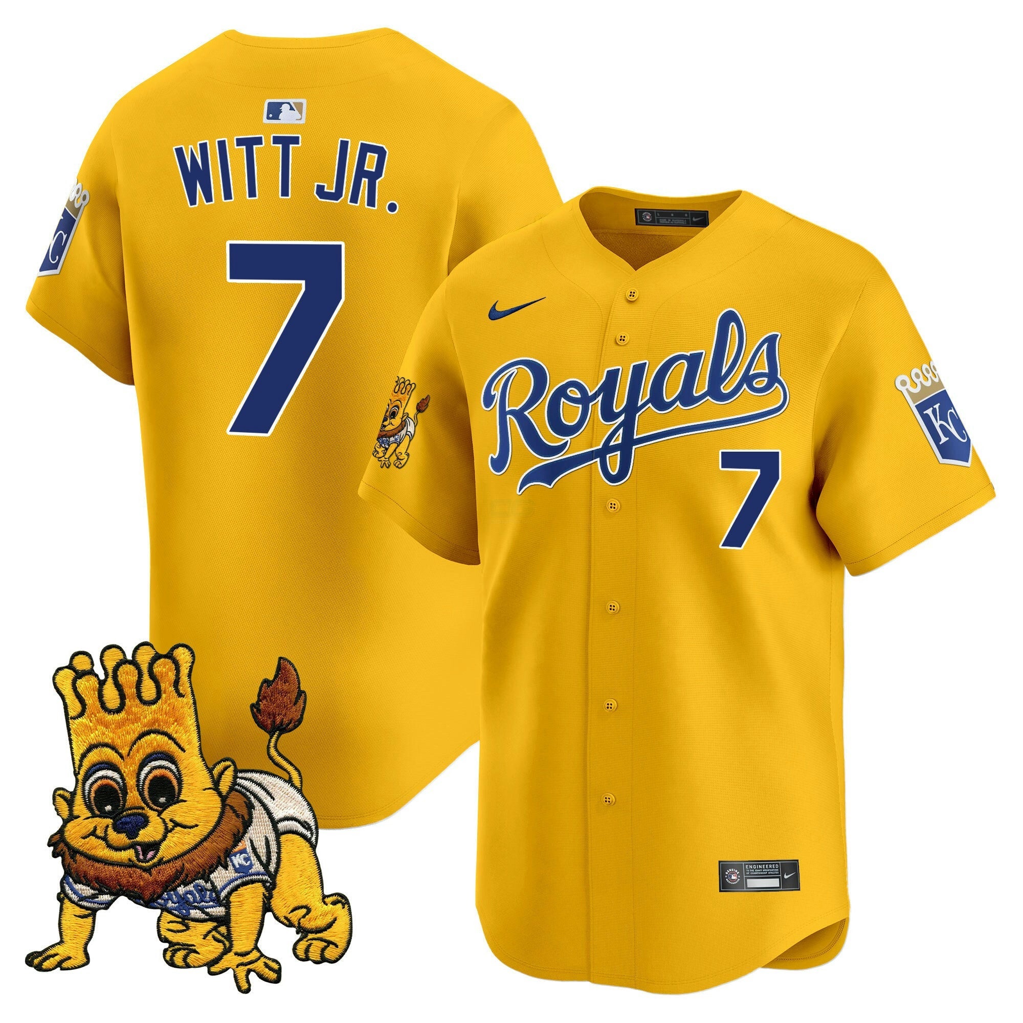 Camisa MLB Men’s Kansas City Sluggerrr Patch Vapor Premier Limited Jersey