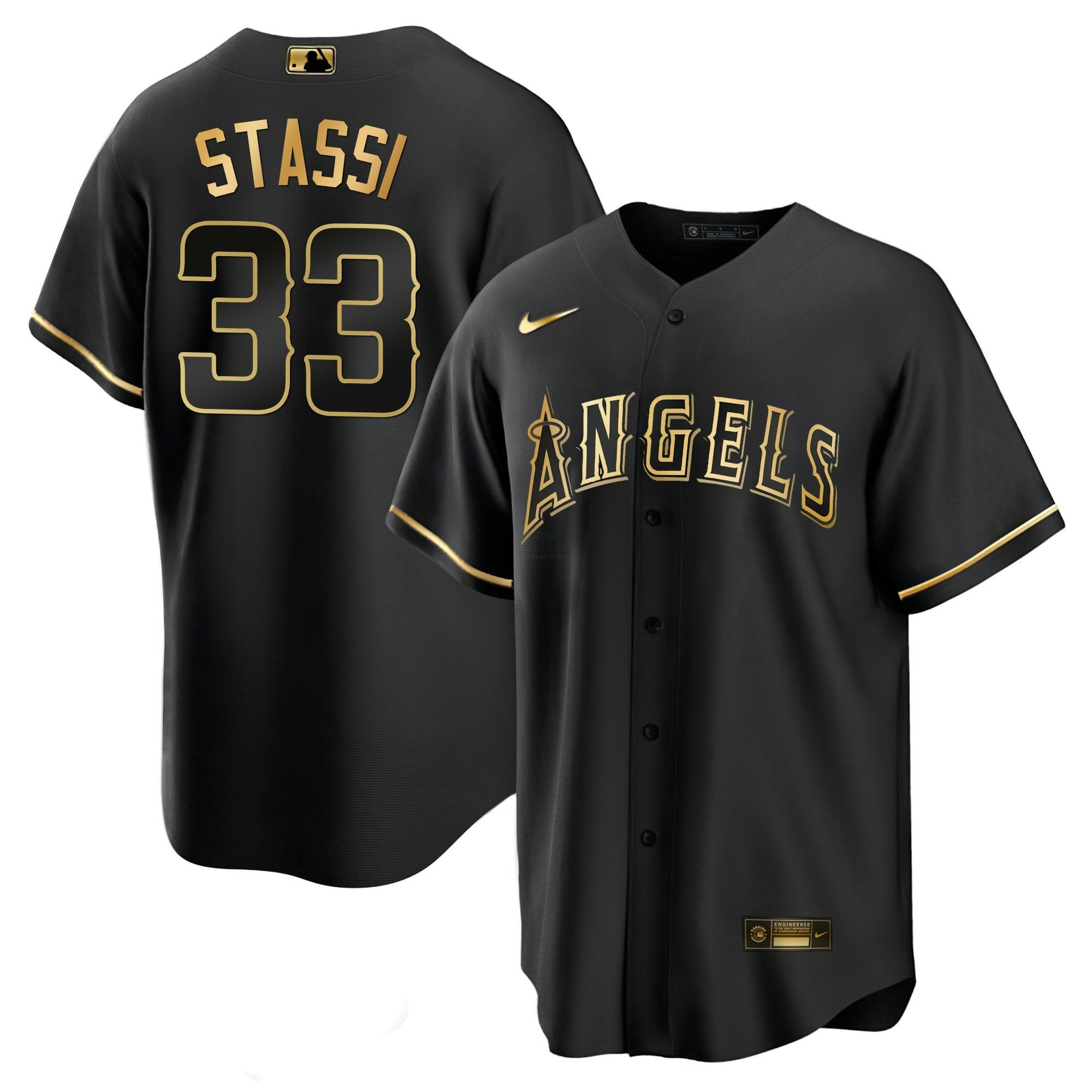 Camisa MLB Men’s Los Angeles Black Limited & Dourada Jersey