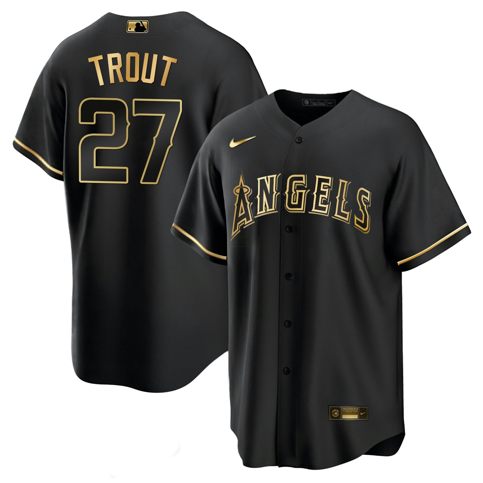 Camisa MLB Men’s Los Angeles Black Limited & Dourada Jersey