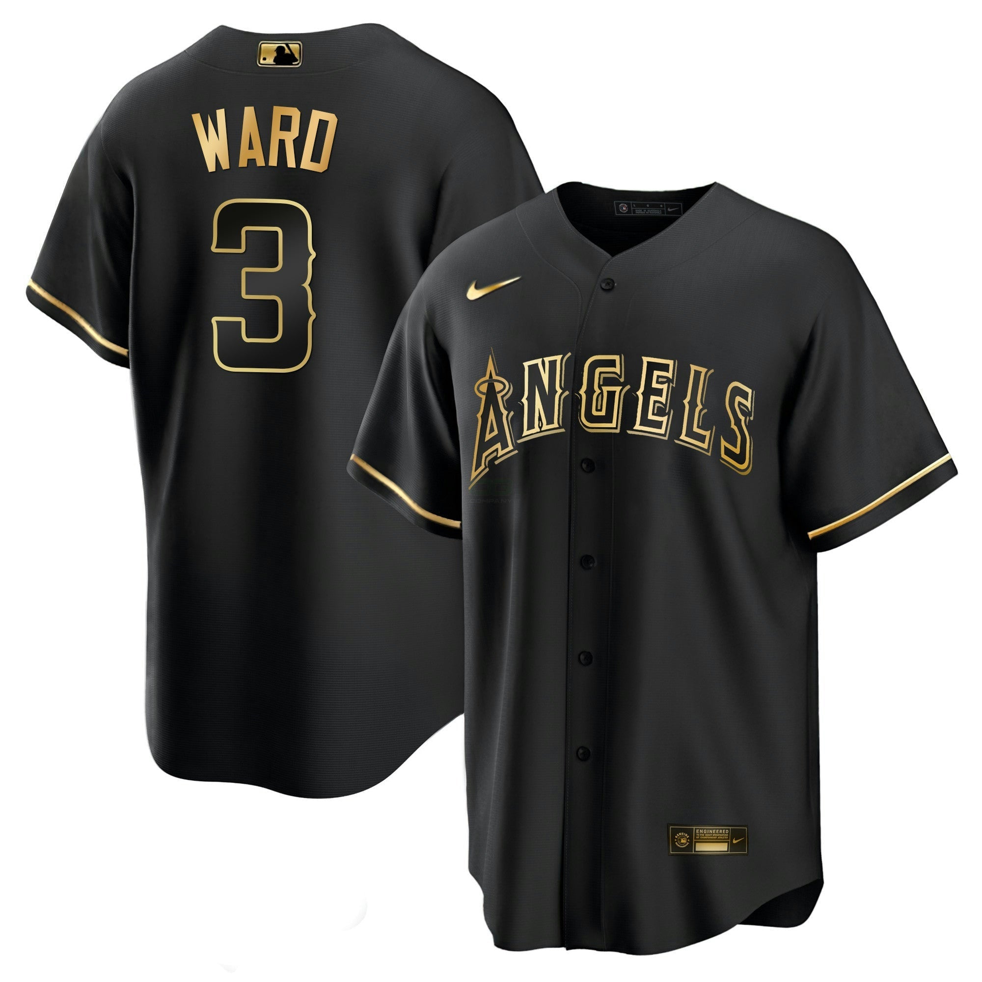 Camisa MLB Men’s Los Angeles Black Limited & Dourada Jersey
