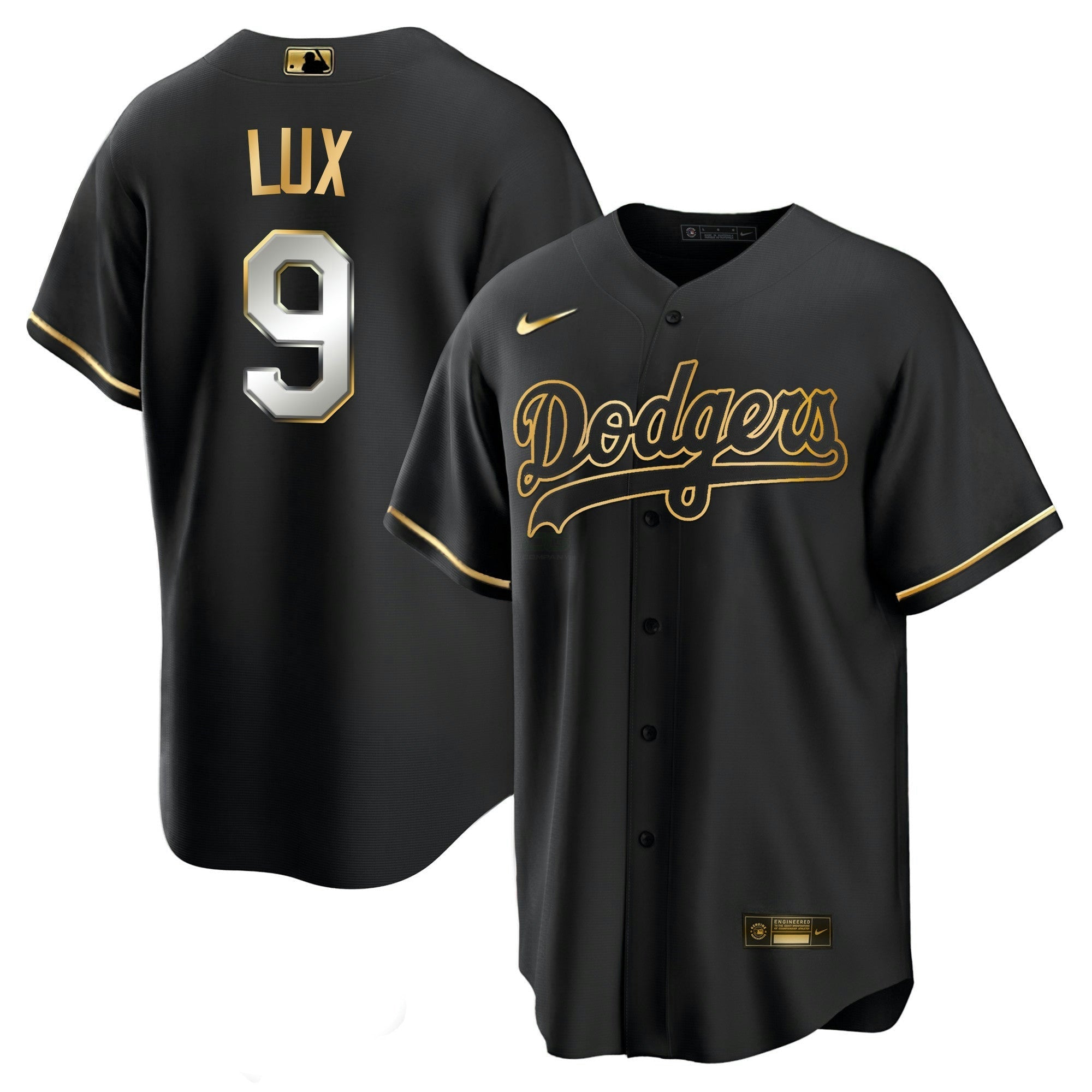 Camisa MLB Men’s Los Angeles Black Limited & Dourada Jersey
