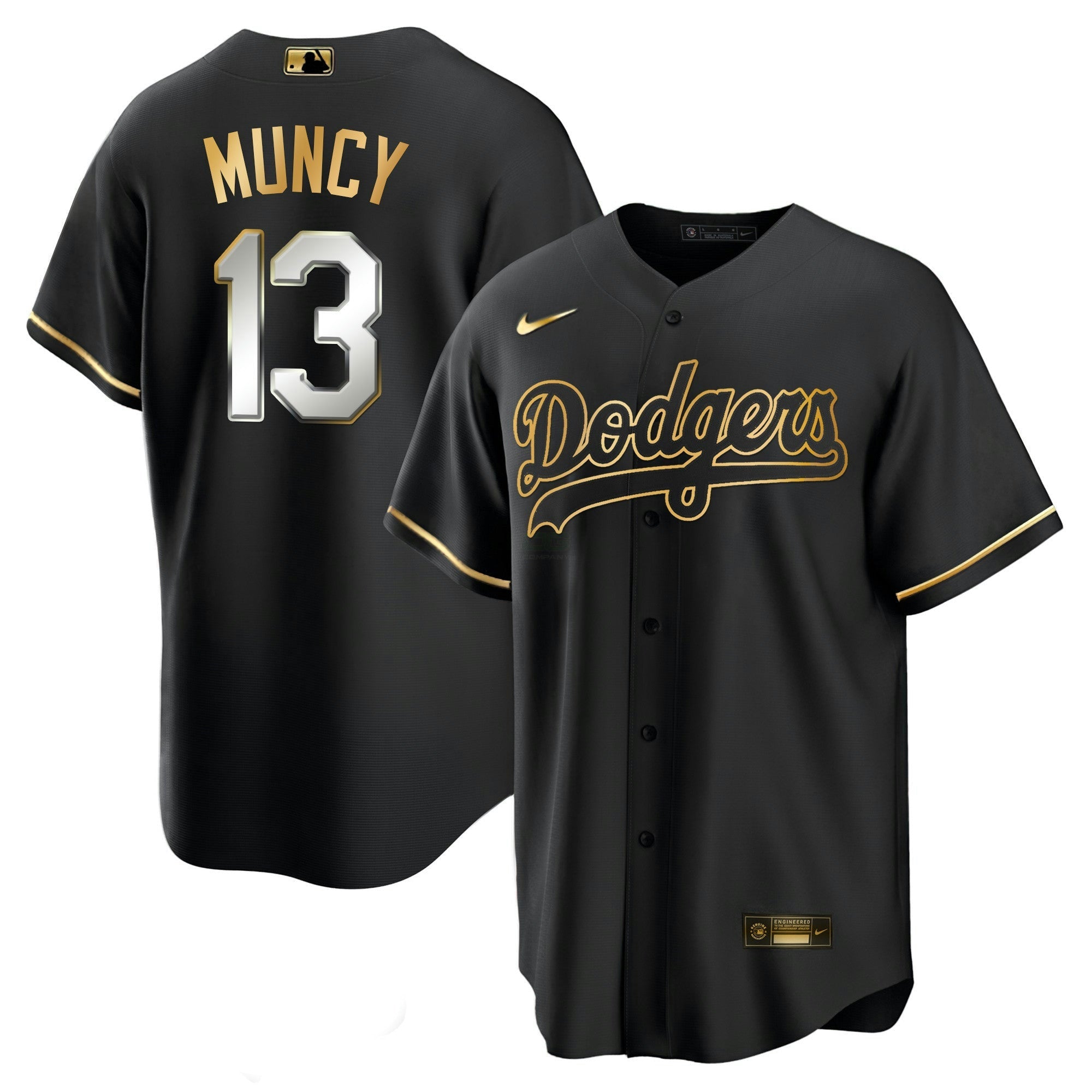 Camisa MLB Men’s Los Angeles Black Limited & Dourada Jersey