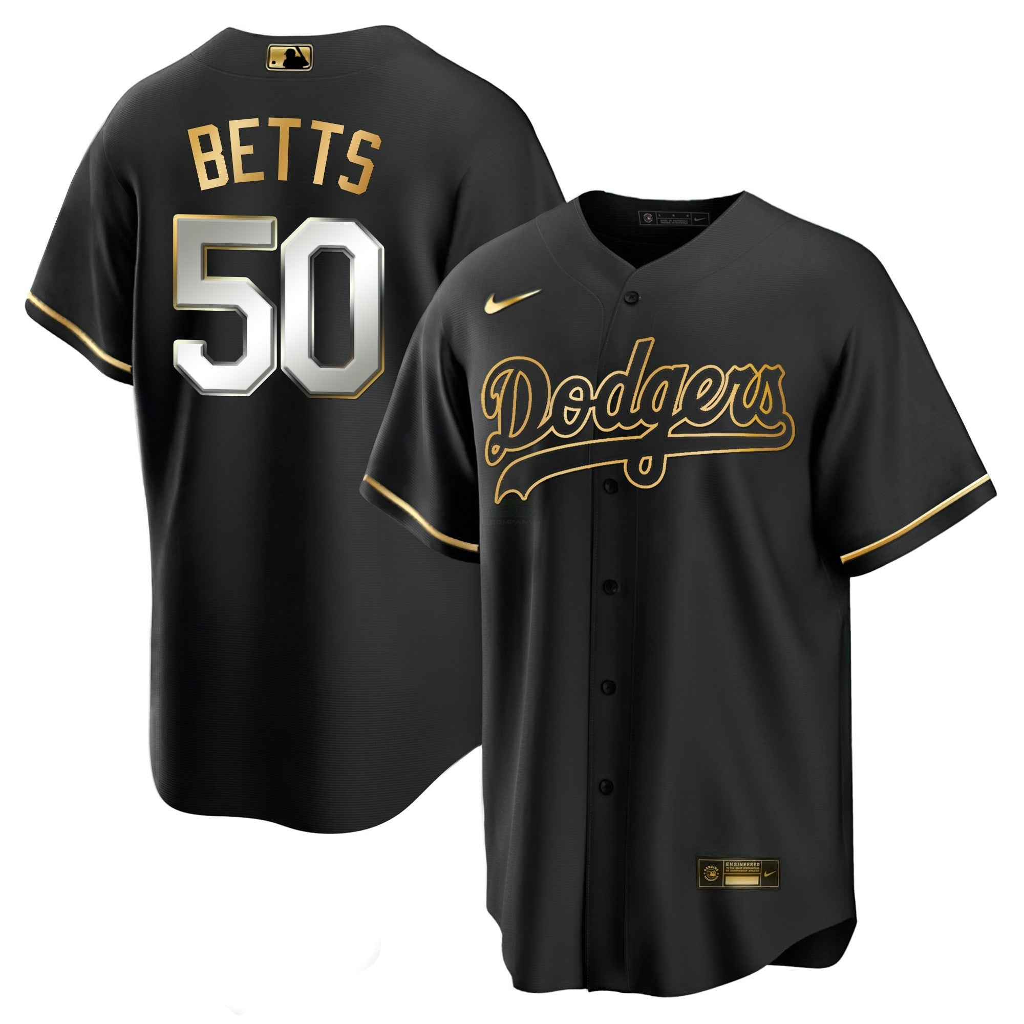 Camisa MLB Men’s Los Angeles Black Limited & Dourada Jersey