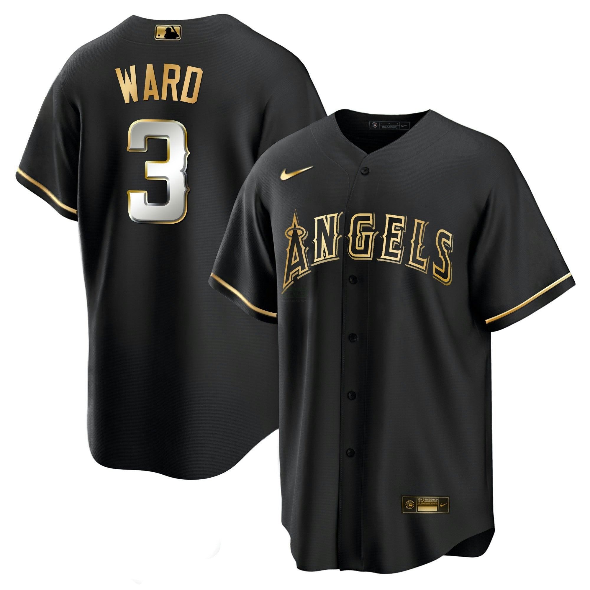 Camisa MLB Men’s Los Angeles Black Limited & Dourada Jersey