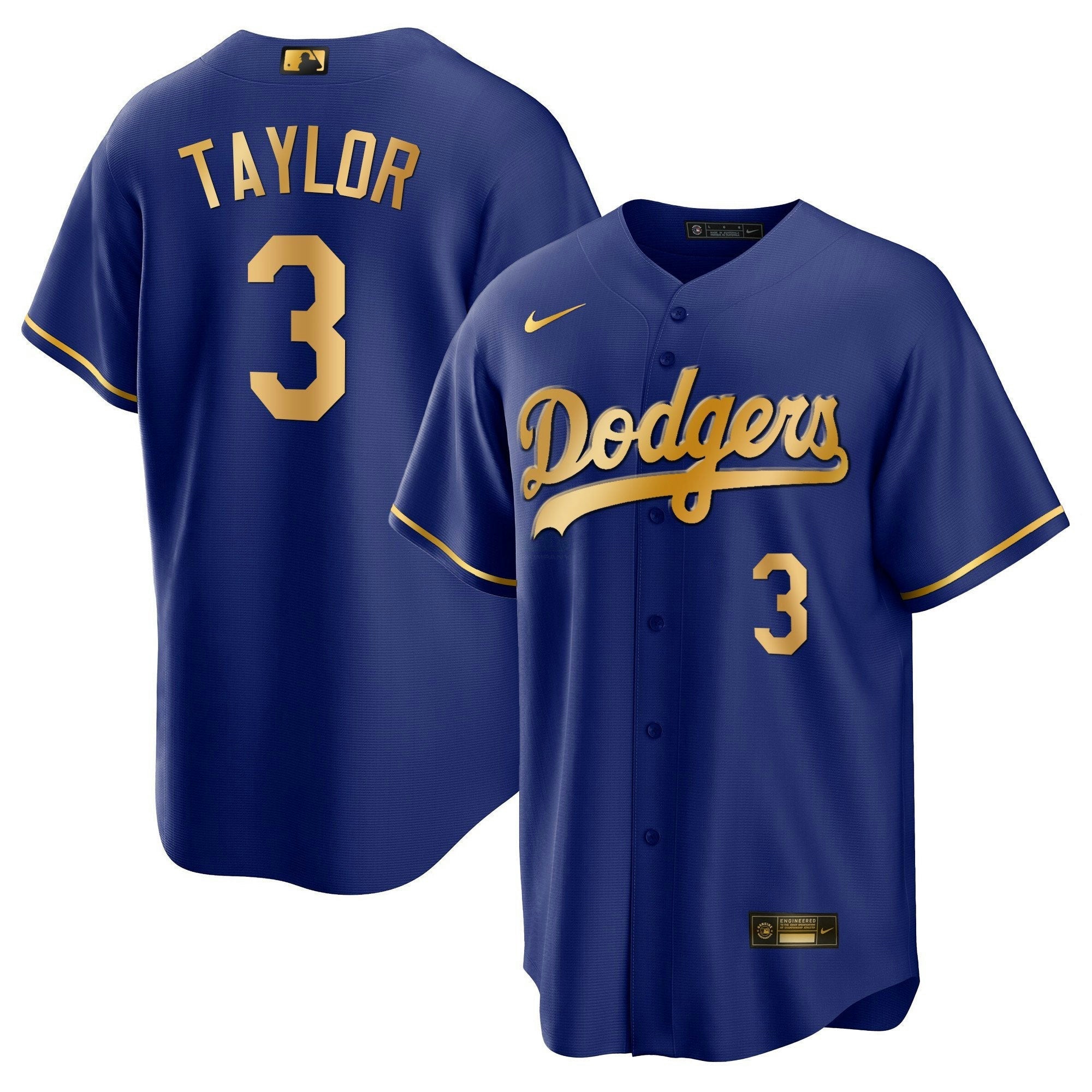 Camisa MLB Men’s Los Angeles Cool Base Dourada Jersey