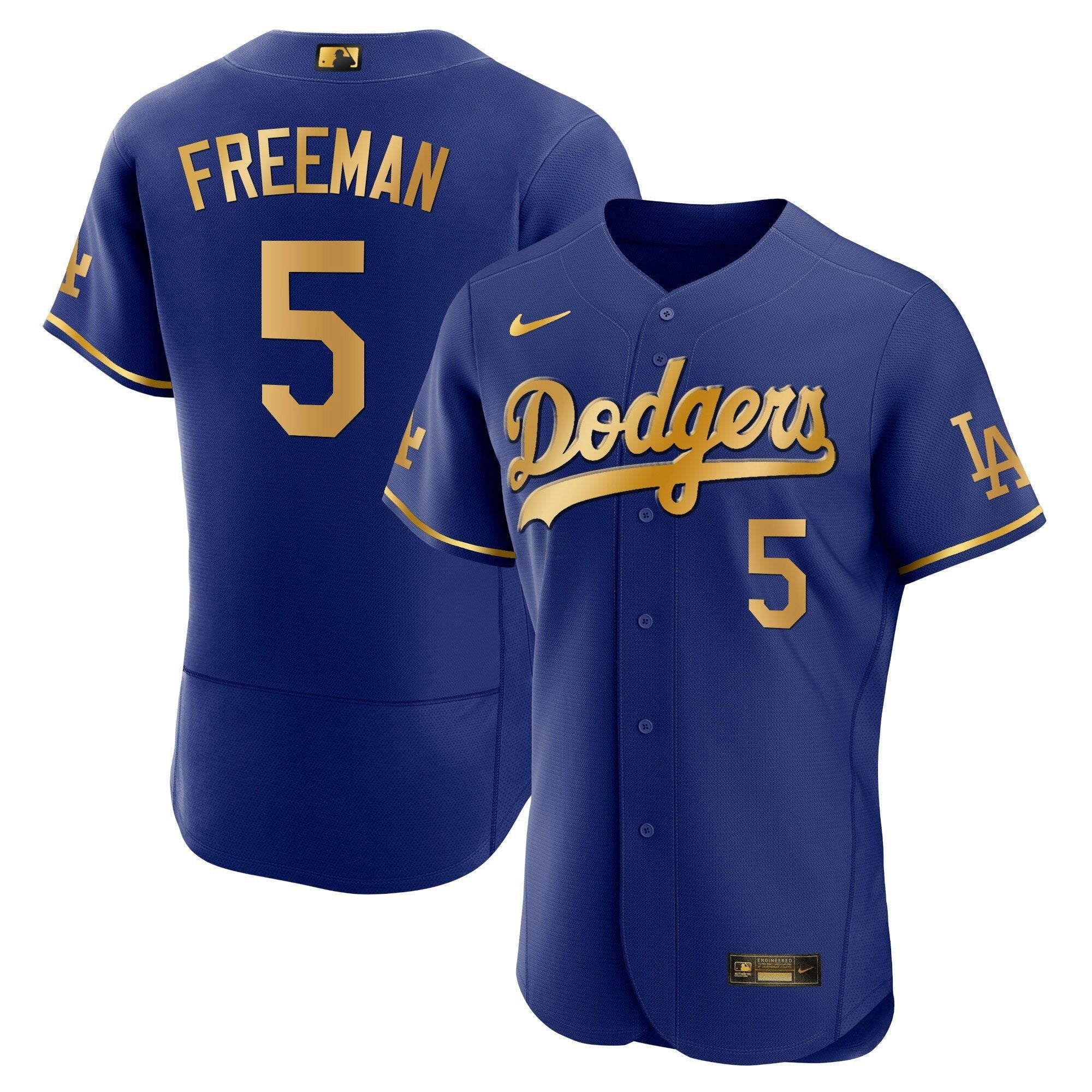 Camisa MLB Men’s Los Angeles Flex Base Dourada Jersey