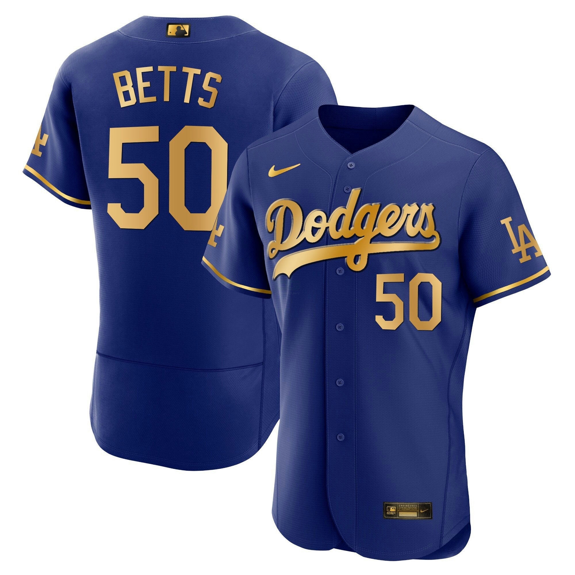Camisa MLB Men’s Los Angeles Flex Base Dourada Jersey