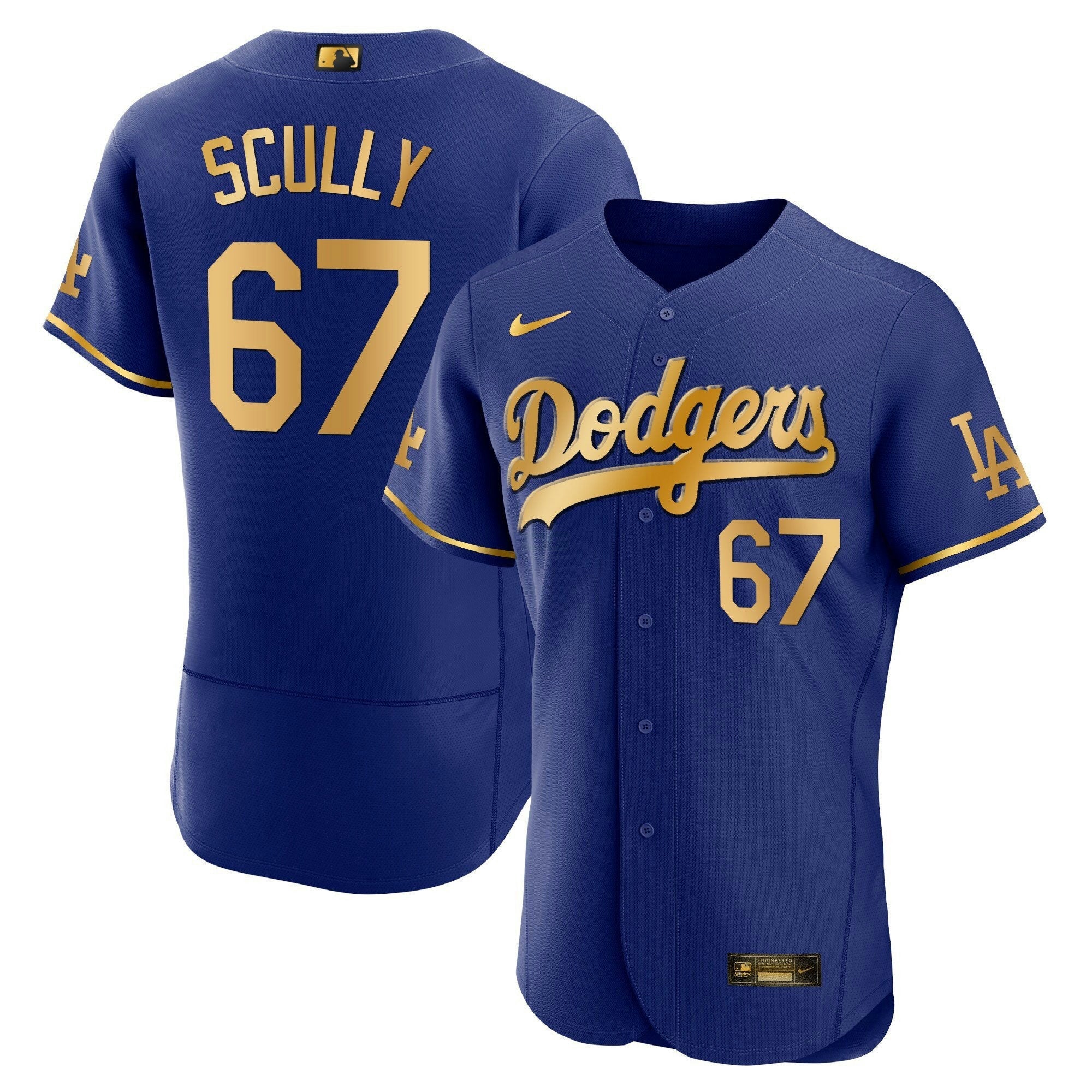 Camisa MLB Men’s Los Angeles Flex Base Dourada Jersey