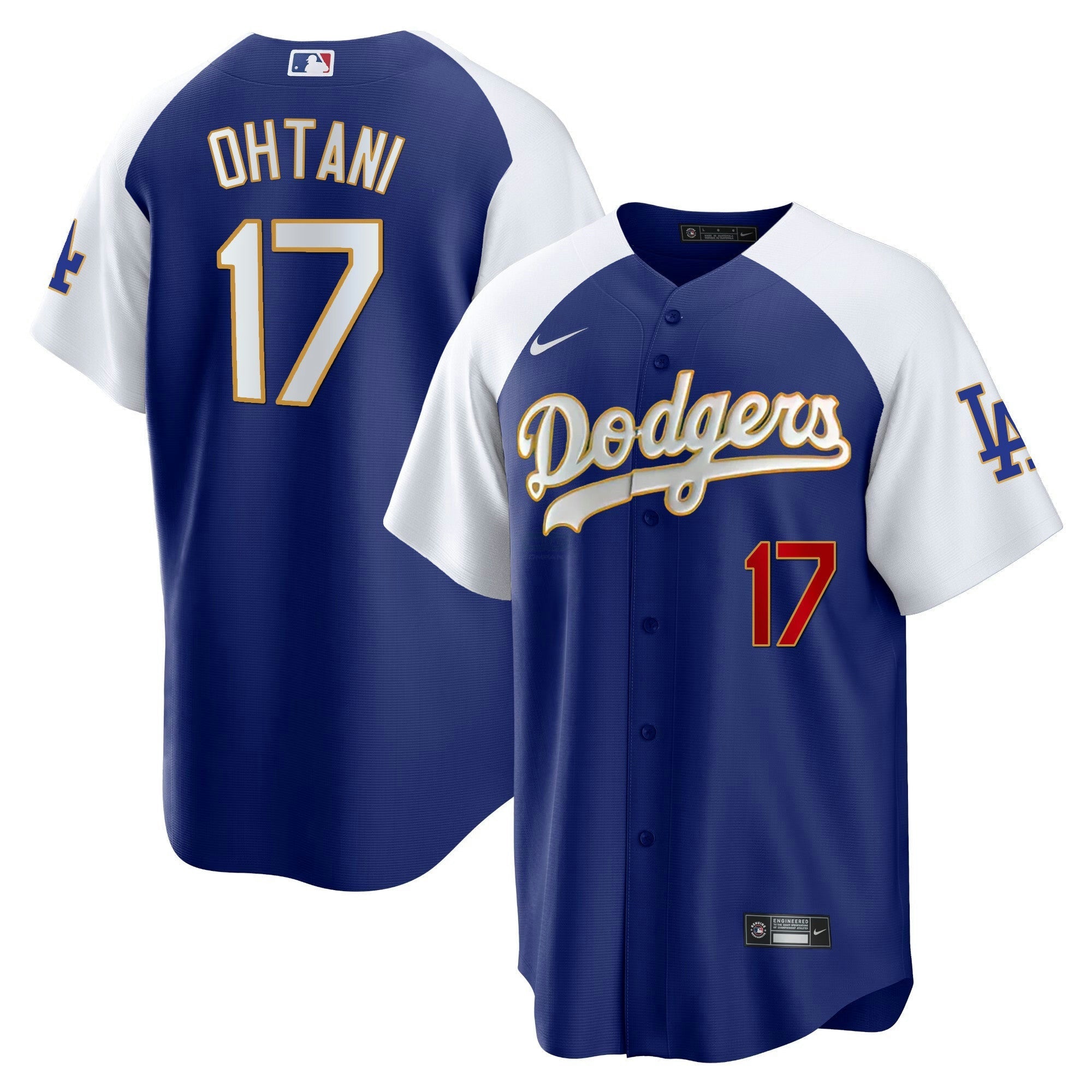 Camisa MLB Men’s Los Angeles Gold Trim Cool Base Jersey