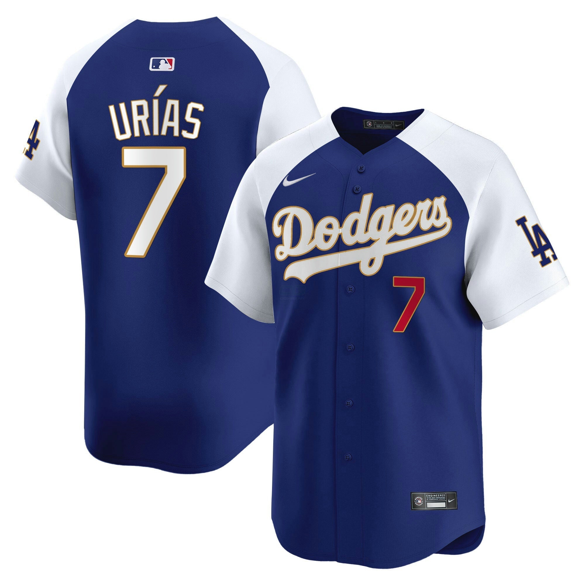 Camisa MLB Men’s Los Angeles Gold Trim Vapor Premier Limited Jersey