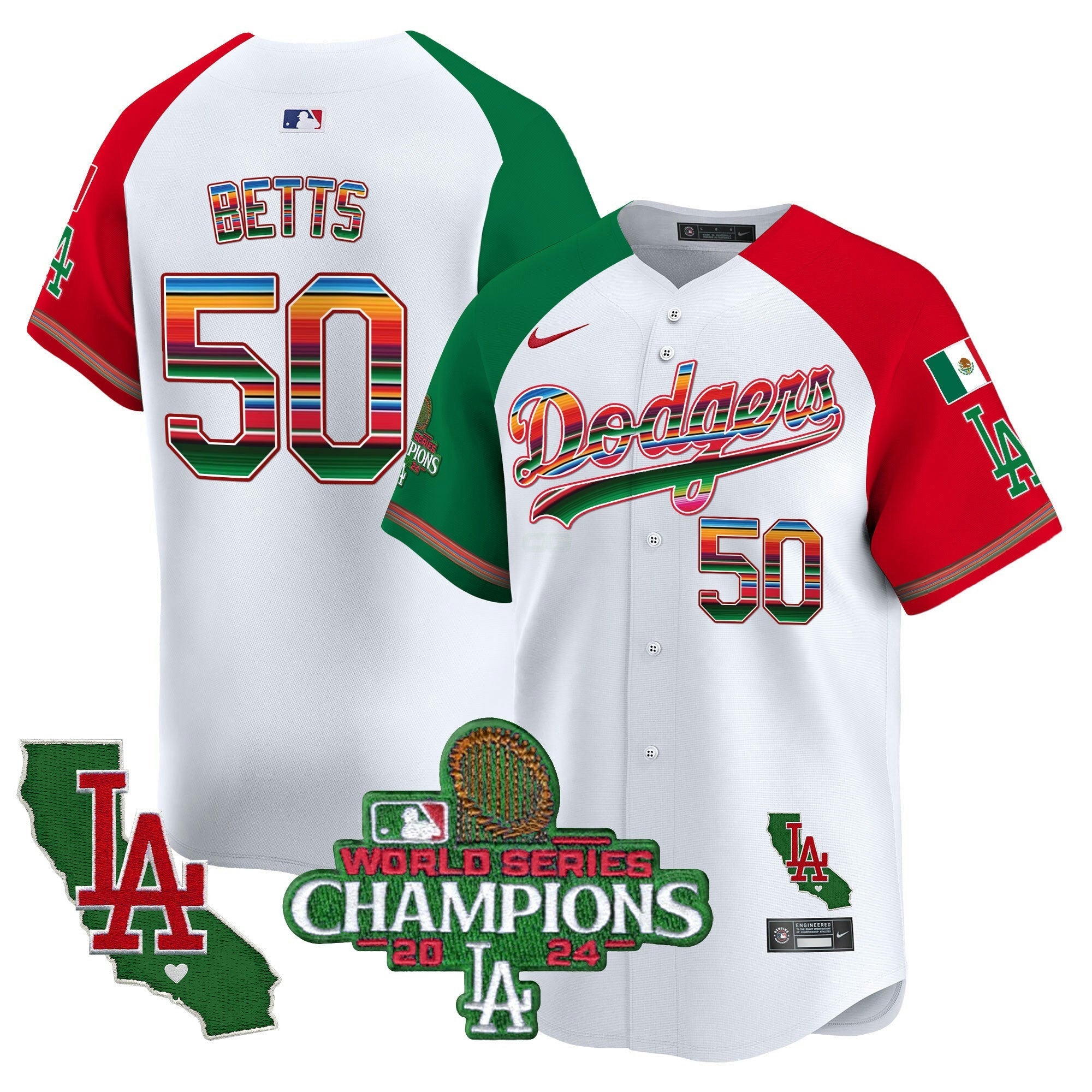 Camisa MLB Men’s Mexico 2024 World Series Champions Vapor Premier Limited Jersey