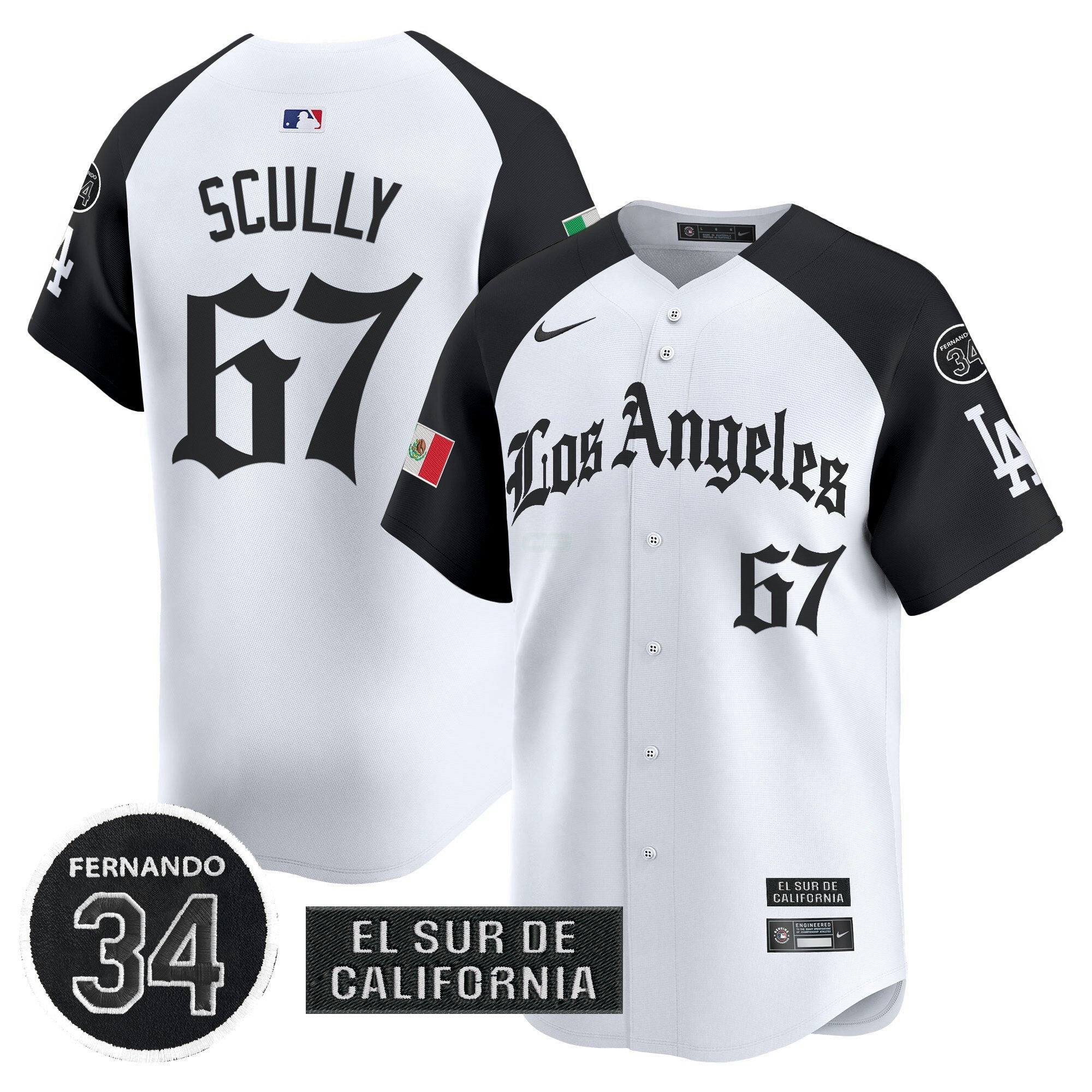 Camisa MLB Men’s Mexico 2025 LA Gothic Style Vapor Premier Limited Jersey
