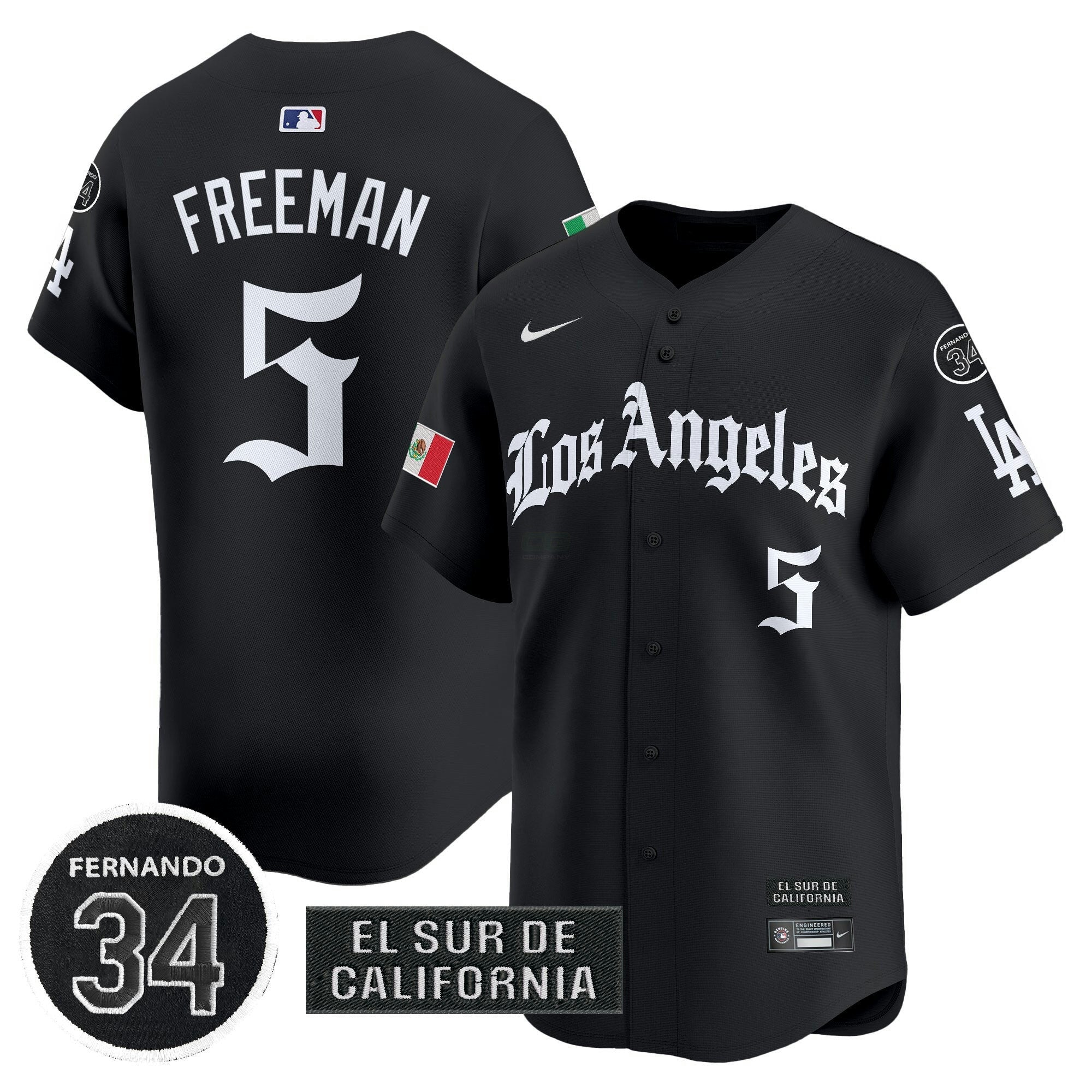Camisa MLB Men’s Mexico 2025 LA Gothic Style Vapor Premier Limited Jersey