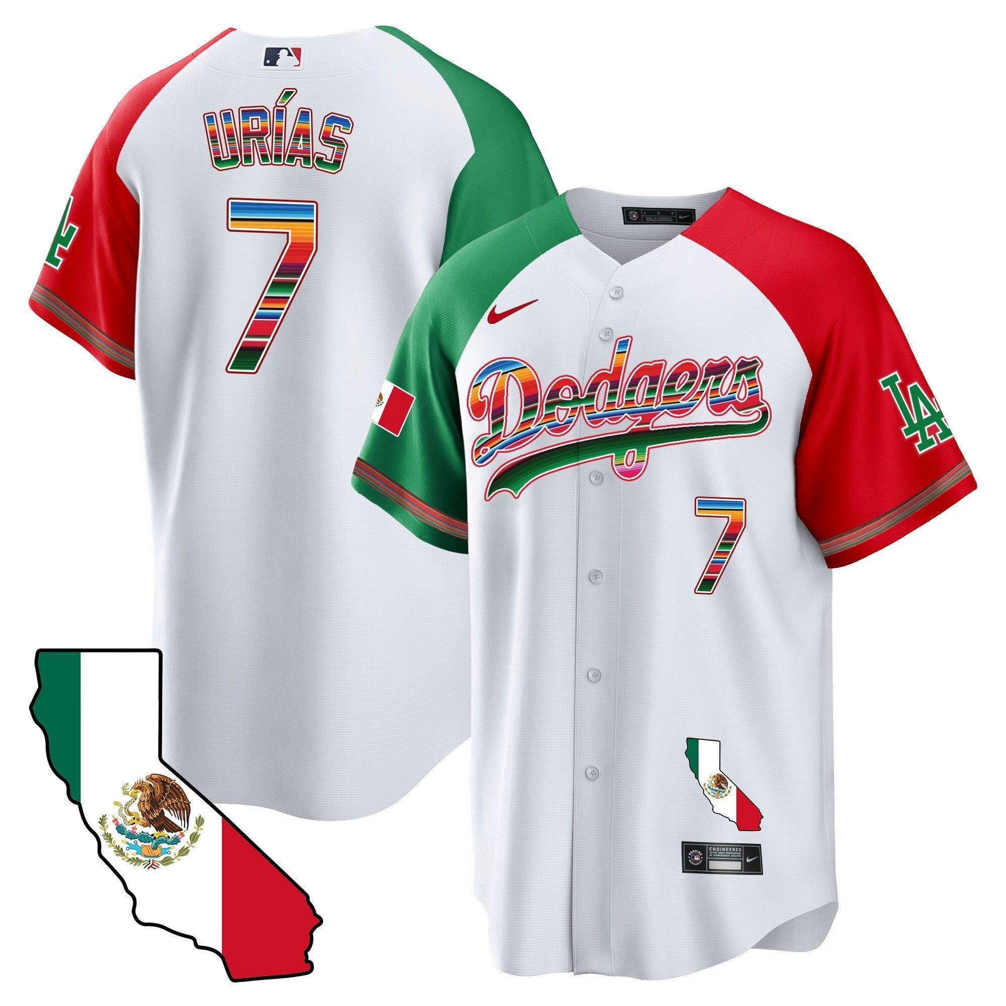Camisa MLB Men’s Mexico California Map Cool Base Jersey