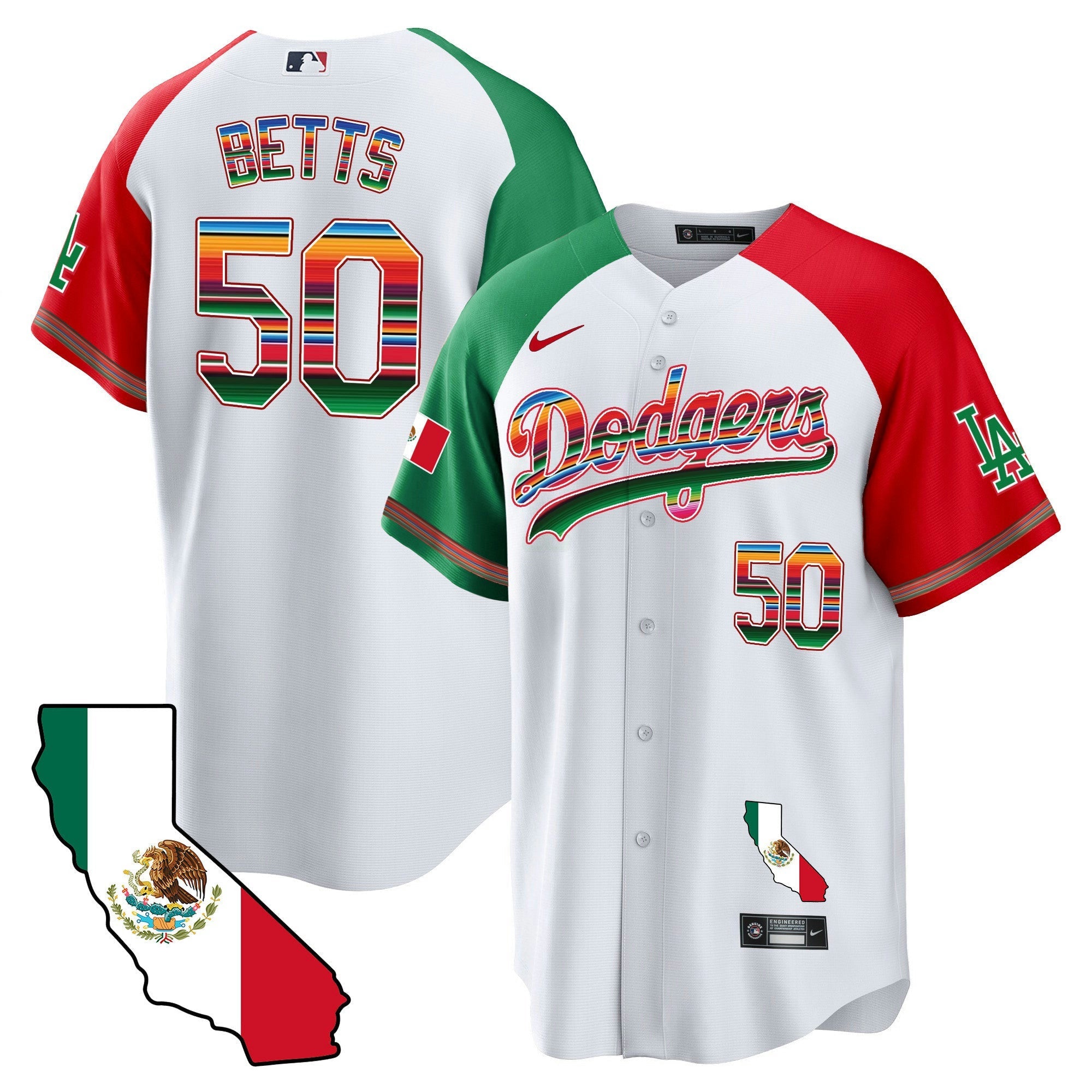 Camisa MLB Men’s Mexico California Map Cool Base Jersey
