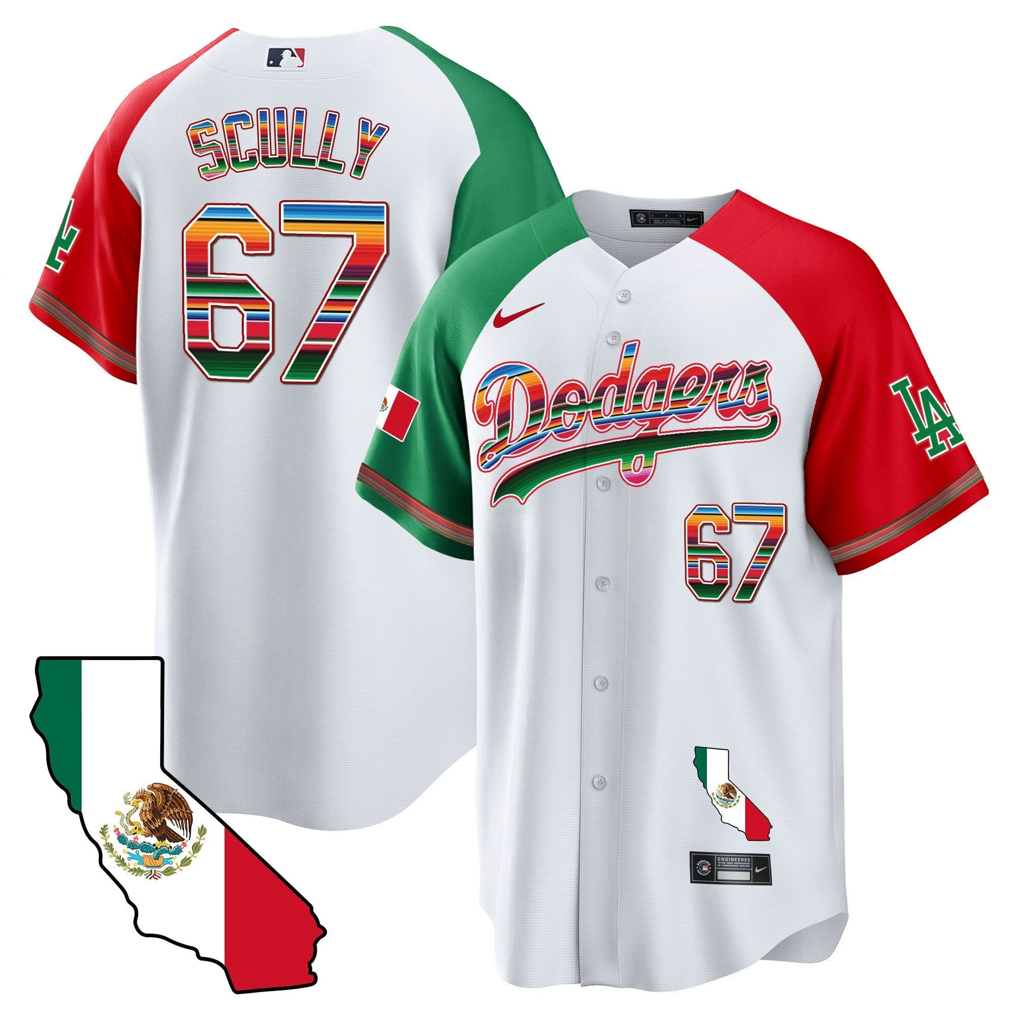 Camisa MLB Men’s Mexico California Map Cool Base Jersey