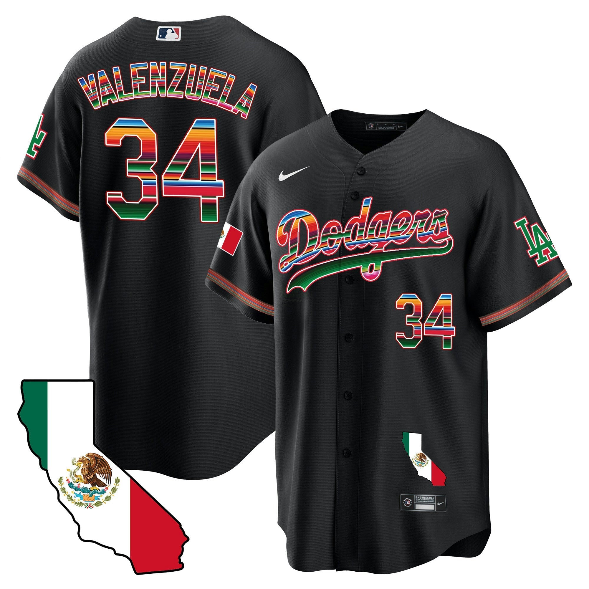 Camisa MLB Men’s Mexico California Map Cool Base Jersey