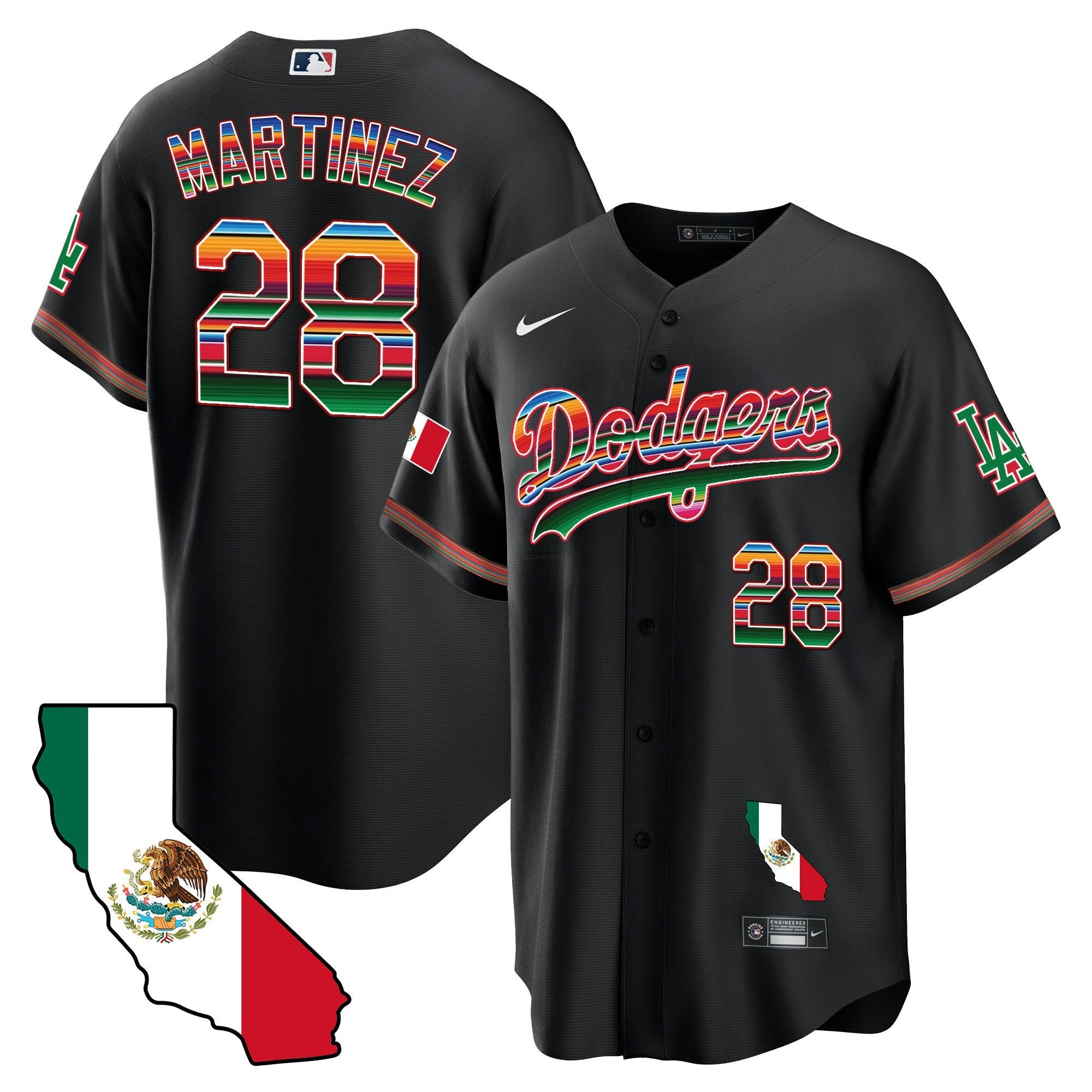 Camisa MLB Men’s Mexico California Map Cool Base Jersey