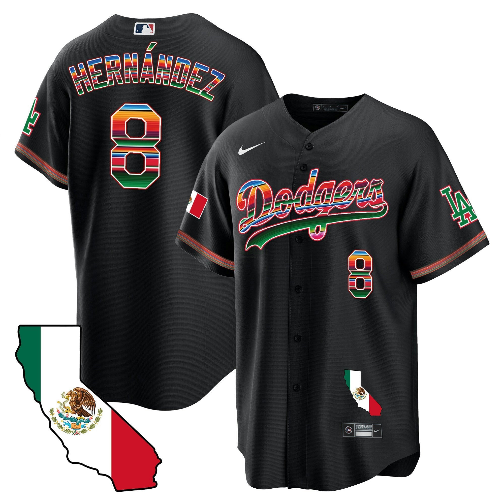 Camisa MLB Men’s Mexico California Map Cool Base Jersey