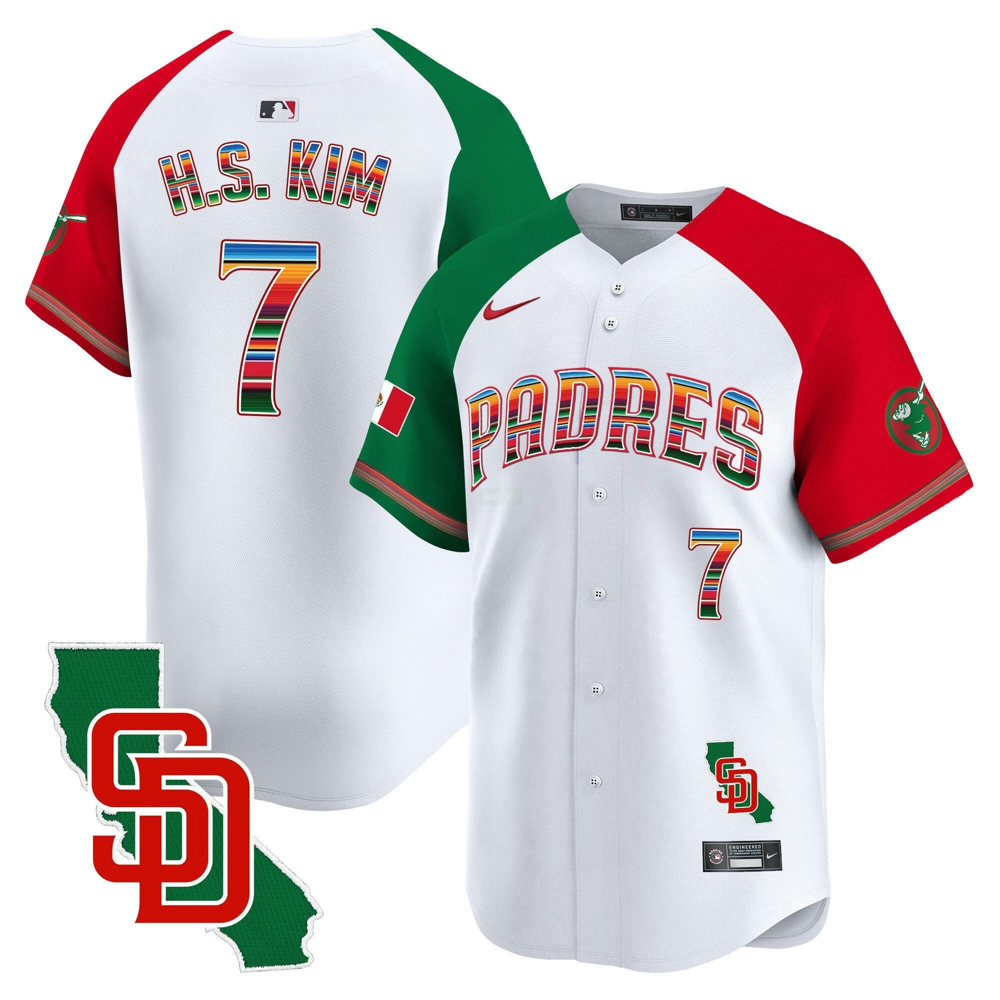 Camisa MLB Men’s Mexico California Patch Vapor Premier Limited Jersey