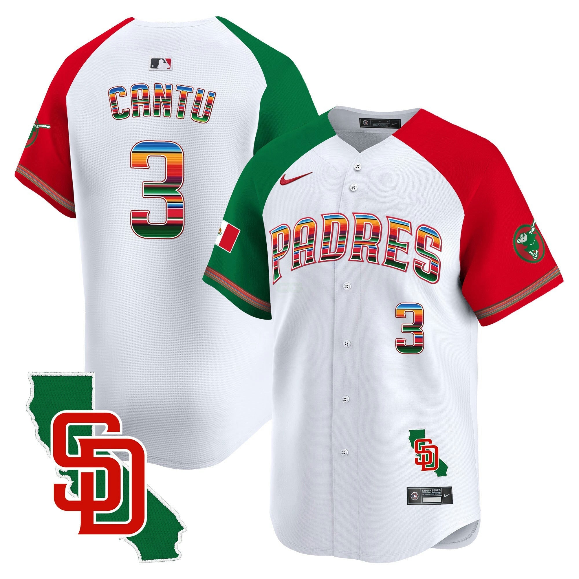 Camisa MLB Men’s Mexico California Patch Vapor Premier Limited Jersey