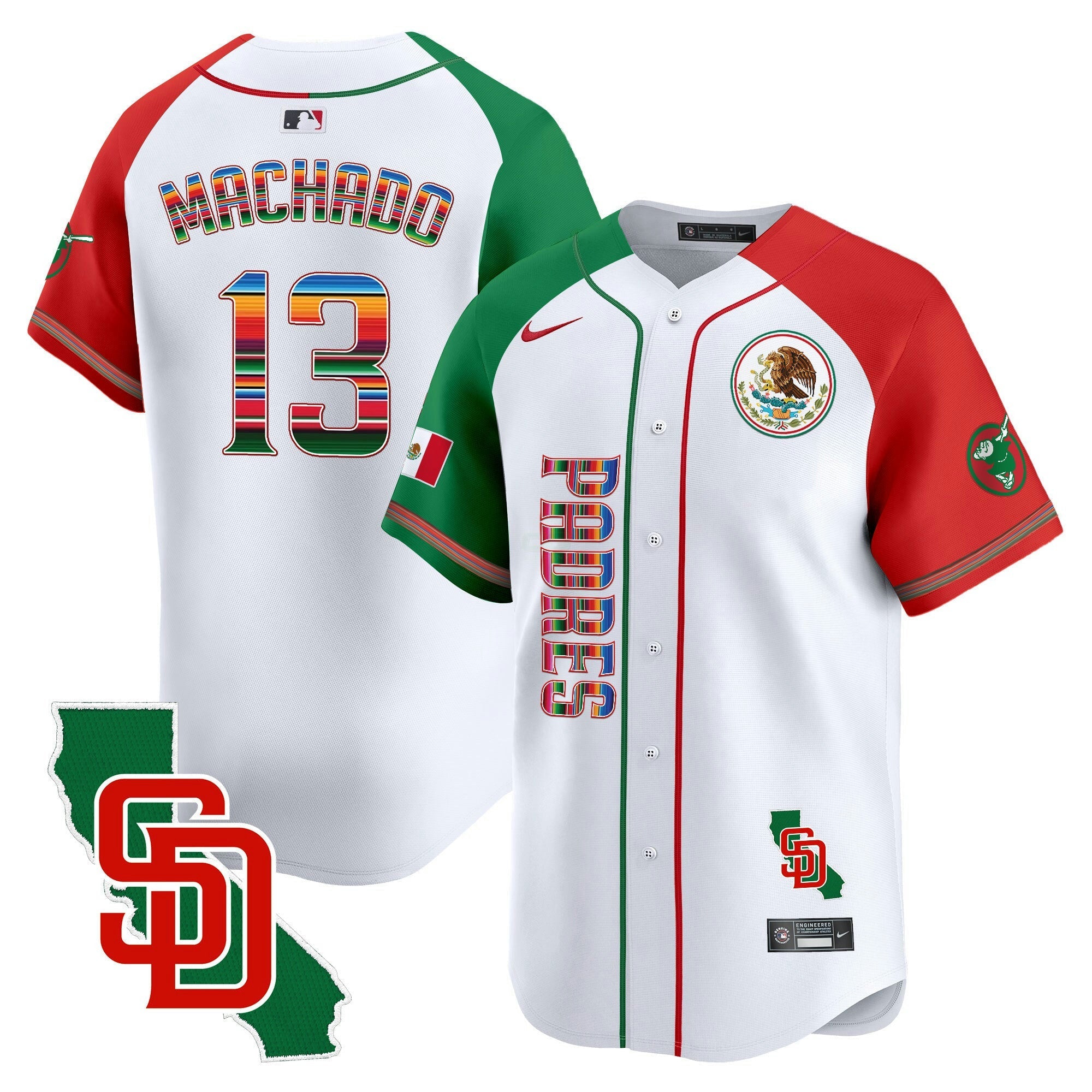 Camisa MLB Men’s Mexico California Patch Vapor Premier Limited Jersey V2