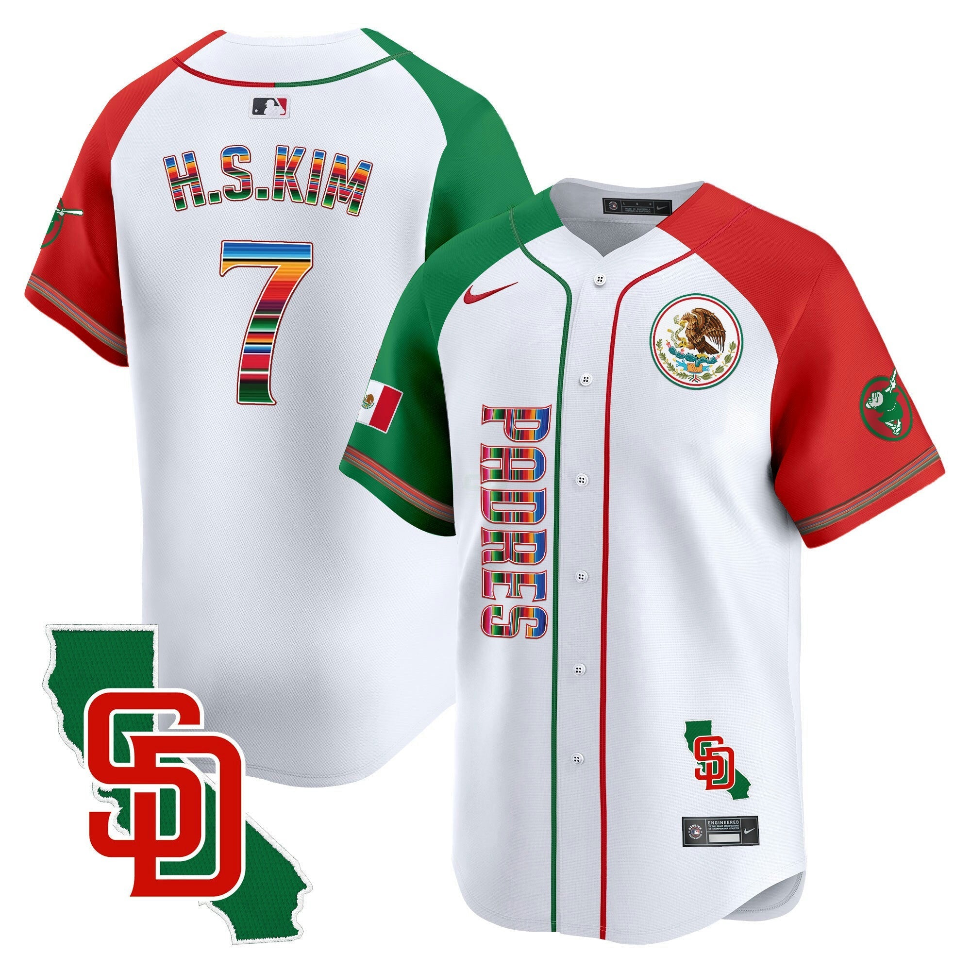 Camisa MLB Men’s Mexico California Patch Vapor Premier Limited Jersey V2