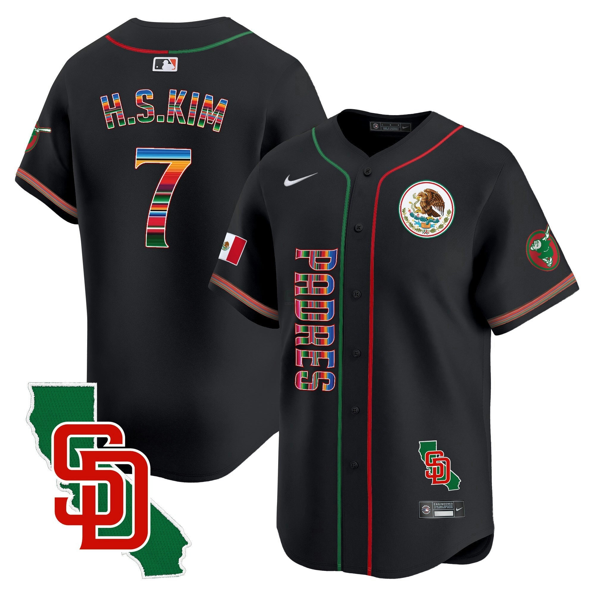 Camisa MLB Men’s Mexico California Patch Vapor Premier Limited Jersey V2