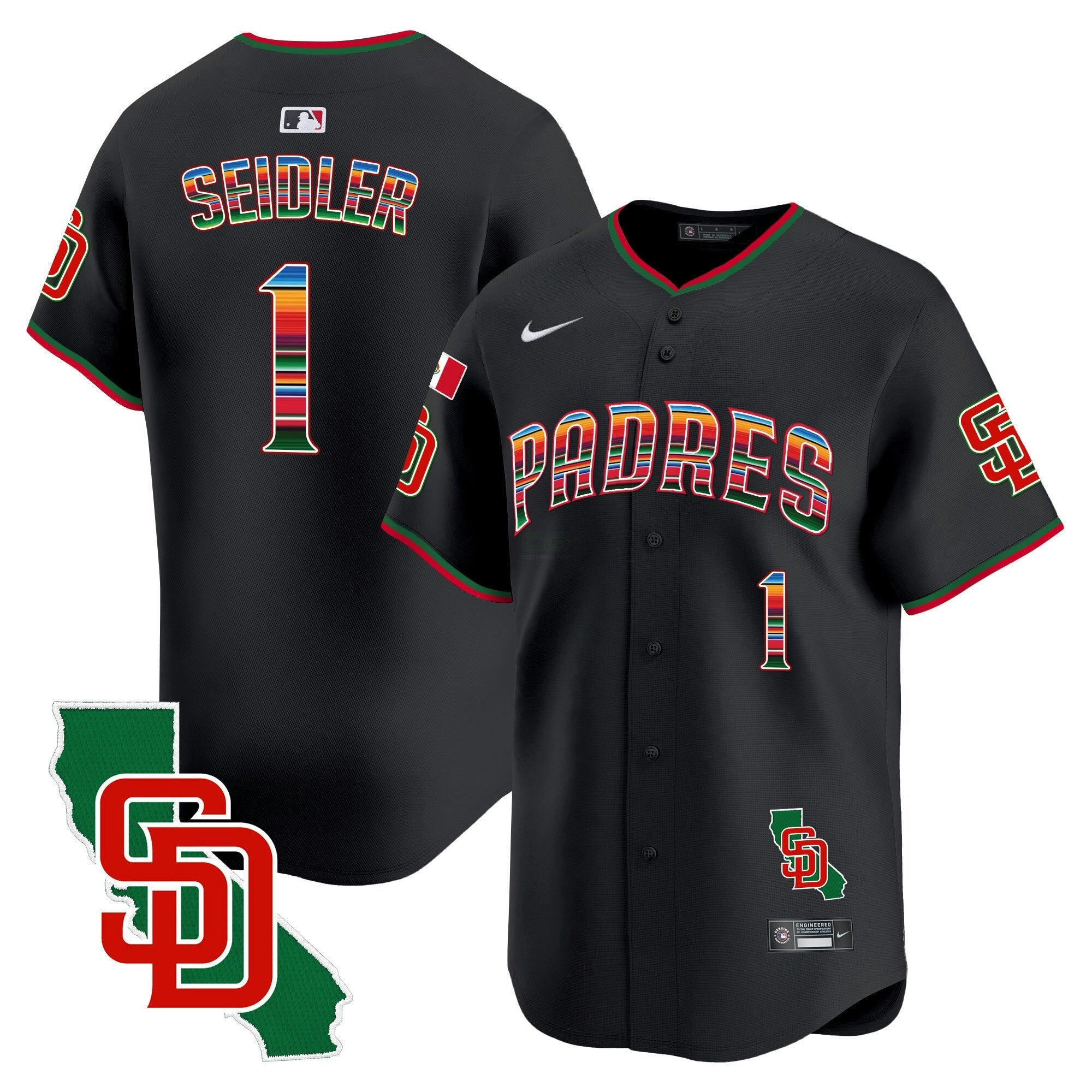 Camisa MLB Men’s Mexico California Patch Vapor Premier Limited Jersey V3