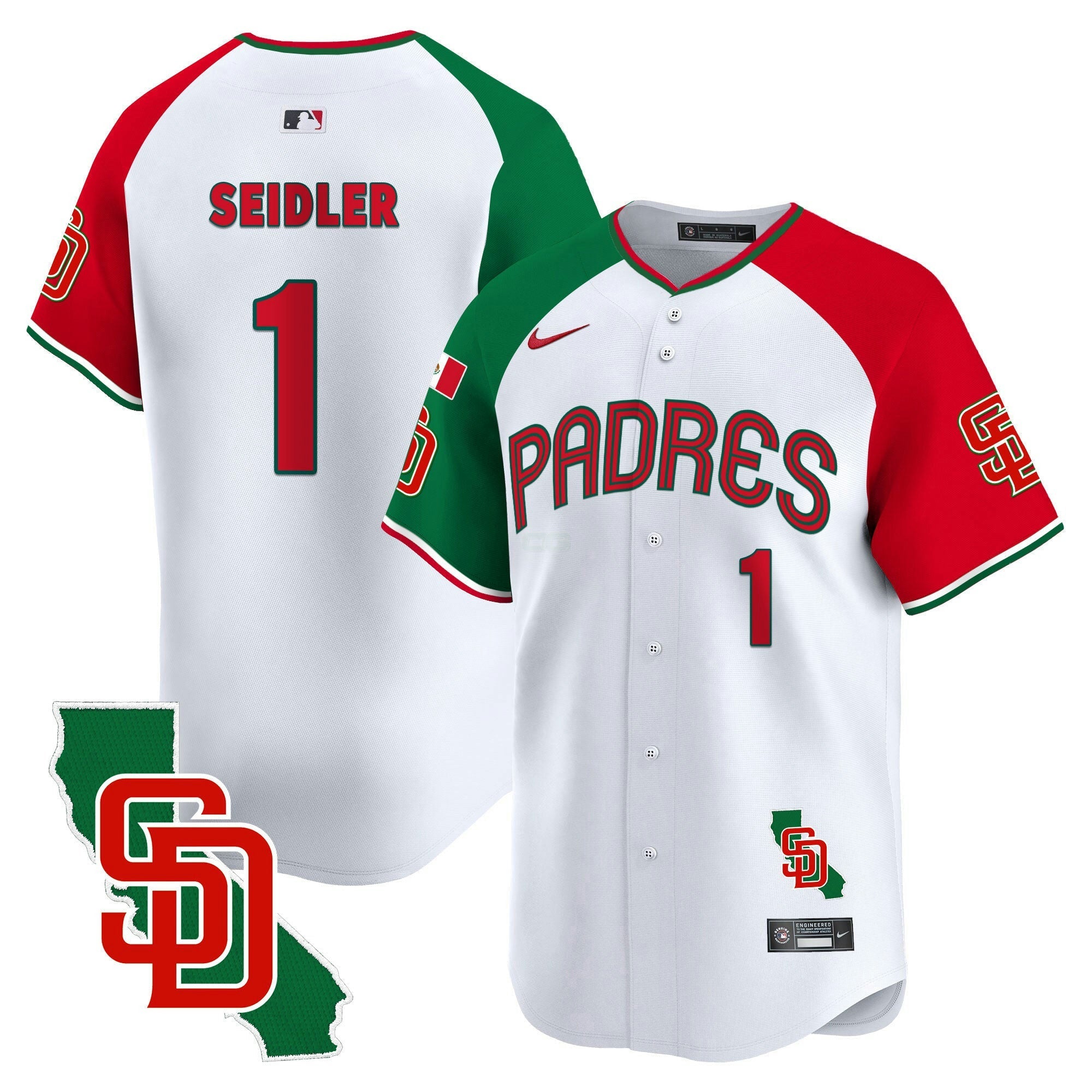 Camisa MLB Men’s Mexico California Patch Vapor Premier Limited Jersey V4
