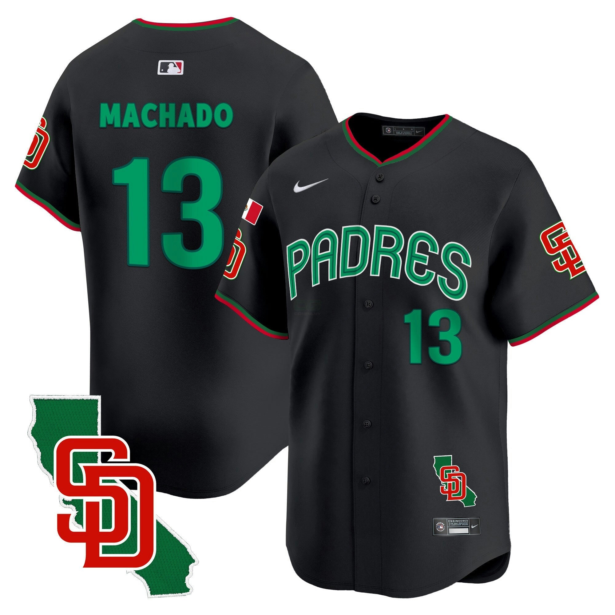 Camisa MLB Men’s Mexico California Patch Vapor Premier Limited Jersey V4