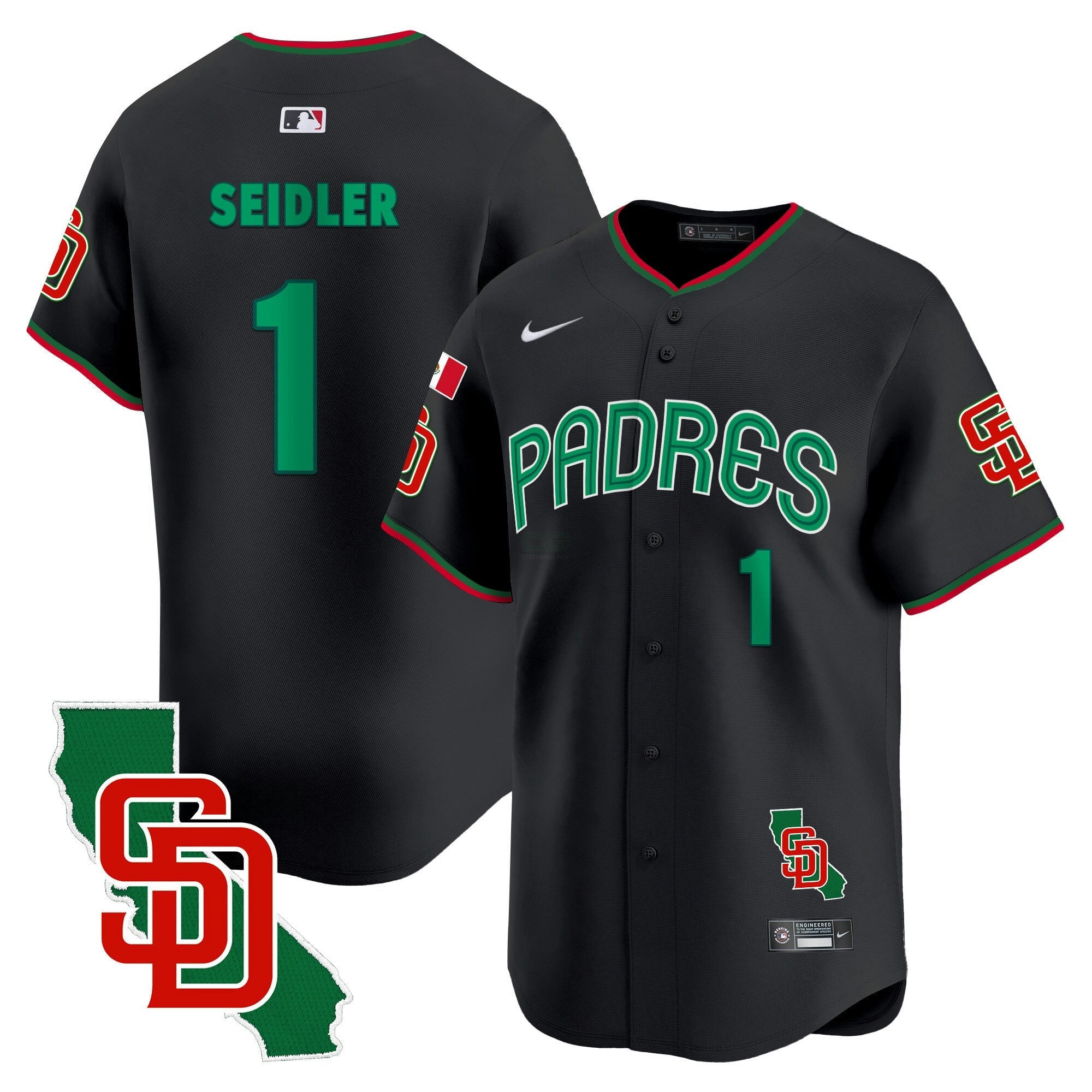 Camisa MLB Men’s Mexico California Patch Vapor Premier Limited Jersey V4