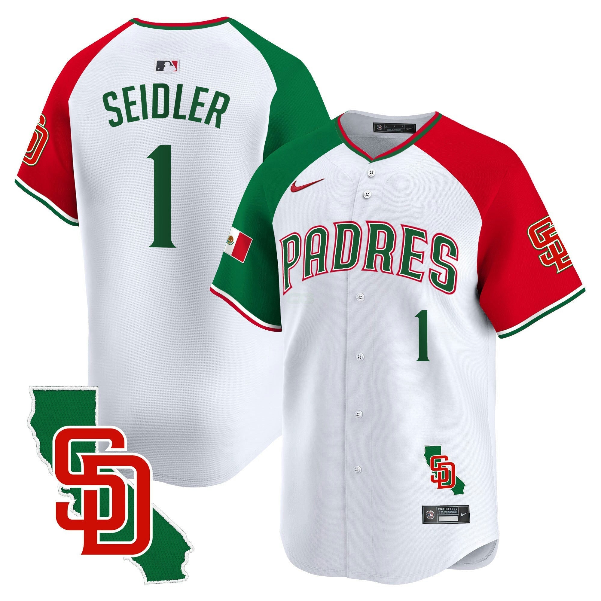 Camisa MLB Men’s Mexico California Patch Vapor Premier Limited Jersey V5