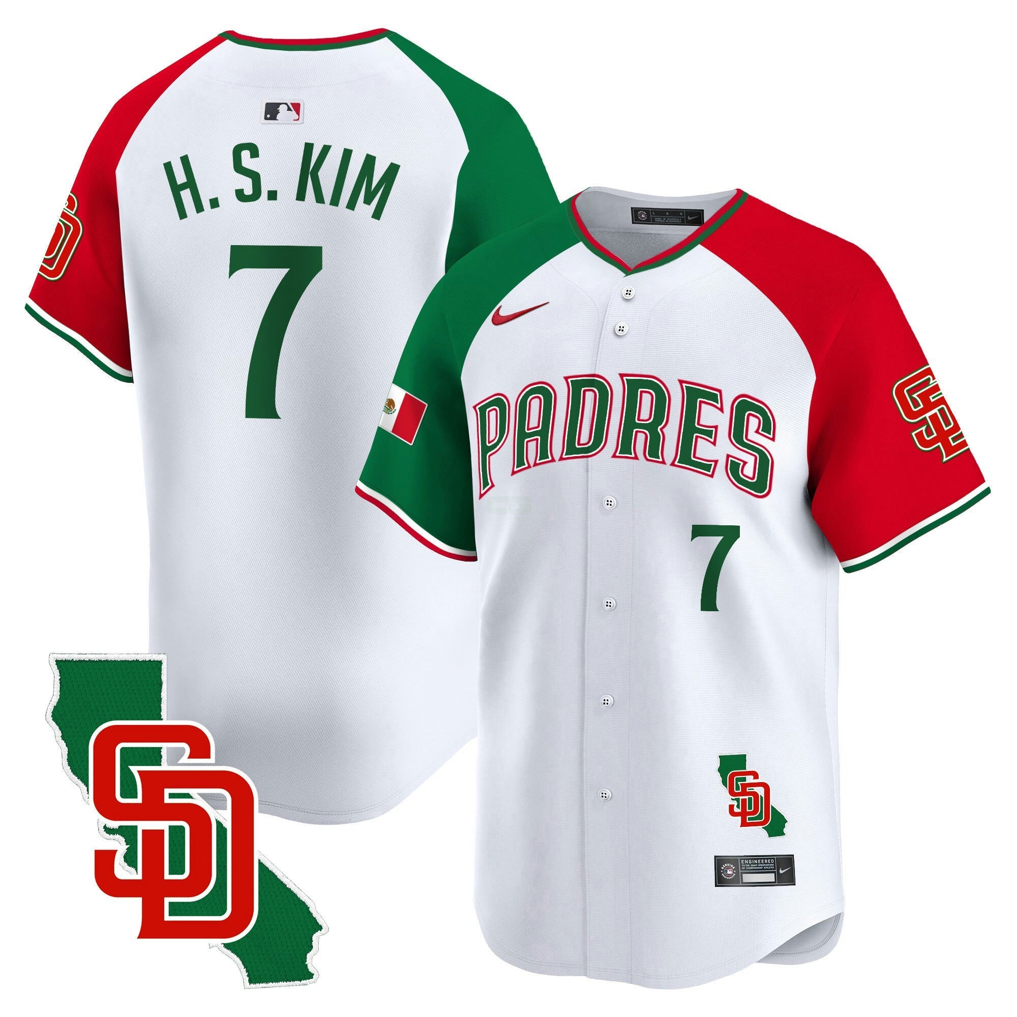 Camisa MLB Men’s Mexico California Patch Vapor Premier Limited Jersey V5