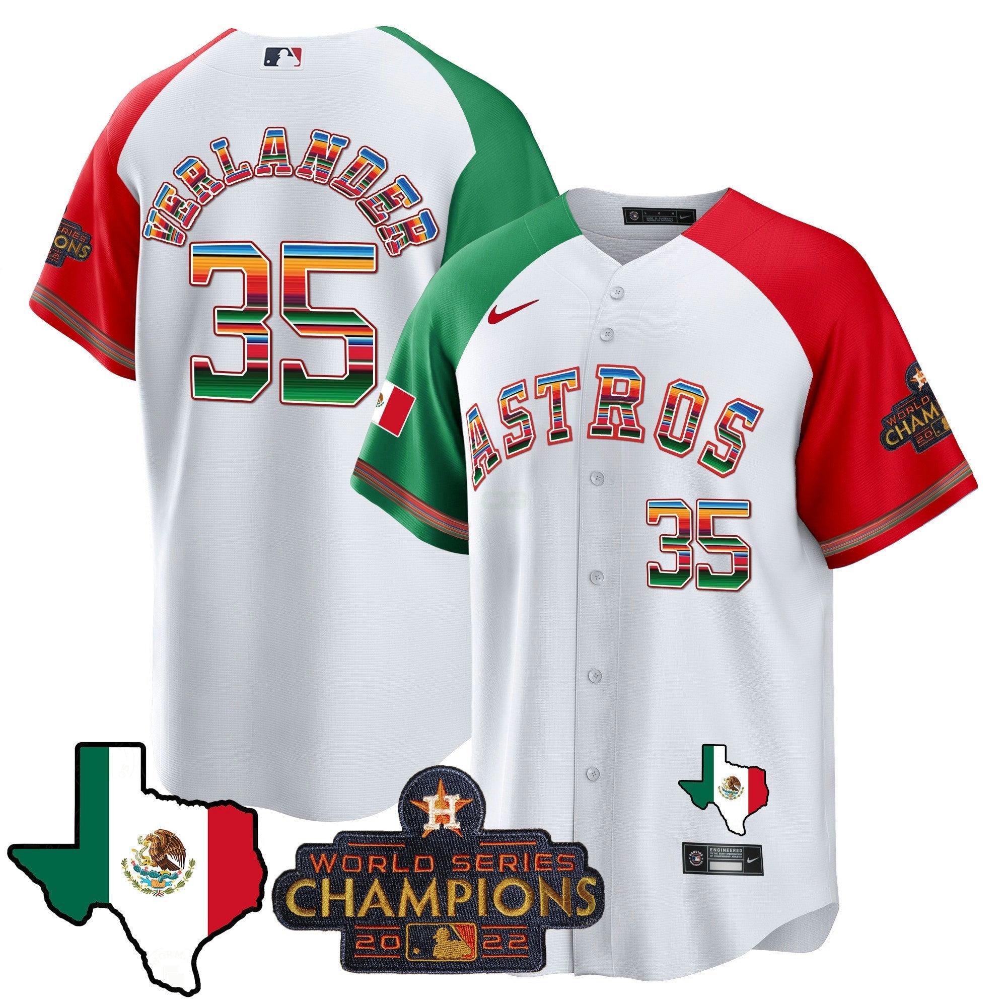 Camisa MLB Men’s Mexico Texas Map Cool Base Jersey