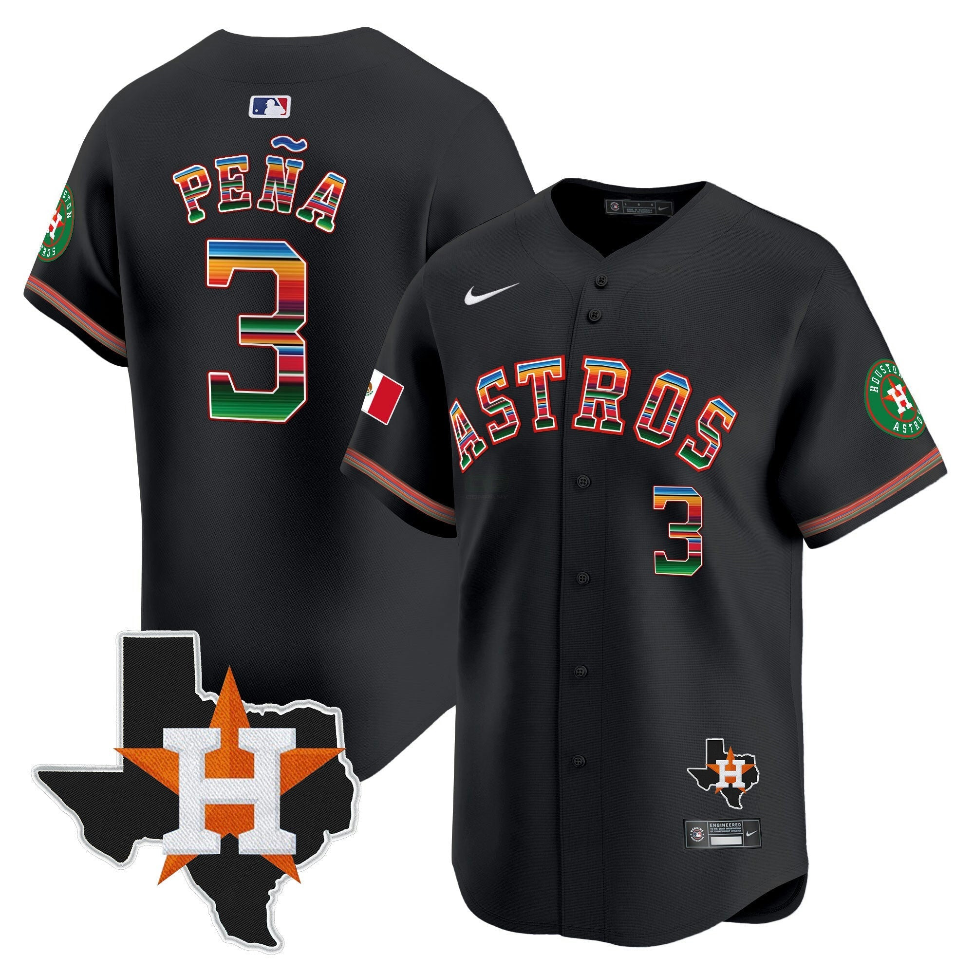 Camisa MLB Men’s Mexico Texas Patch Vapor Premier Limited Jersey