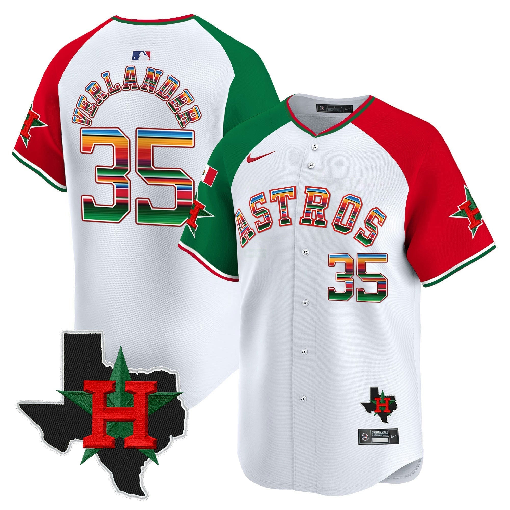 Camisa MLB Men’s Mexico Texas Patch Vapor Premier Limited Jersey V2