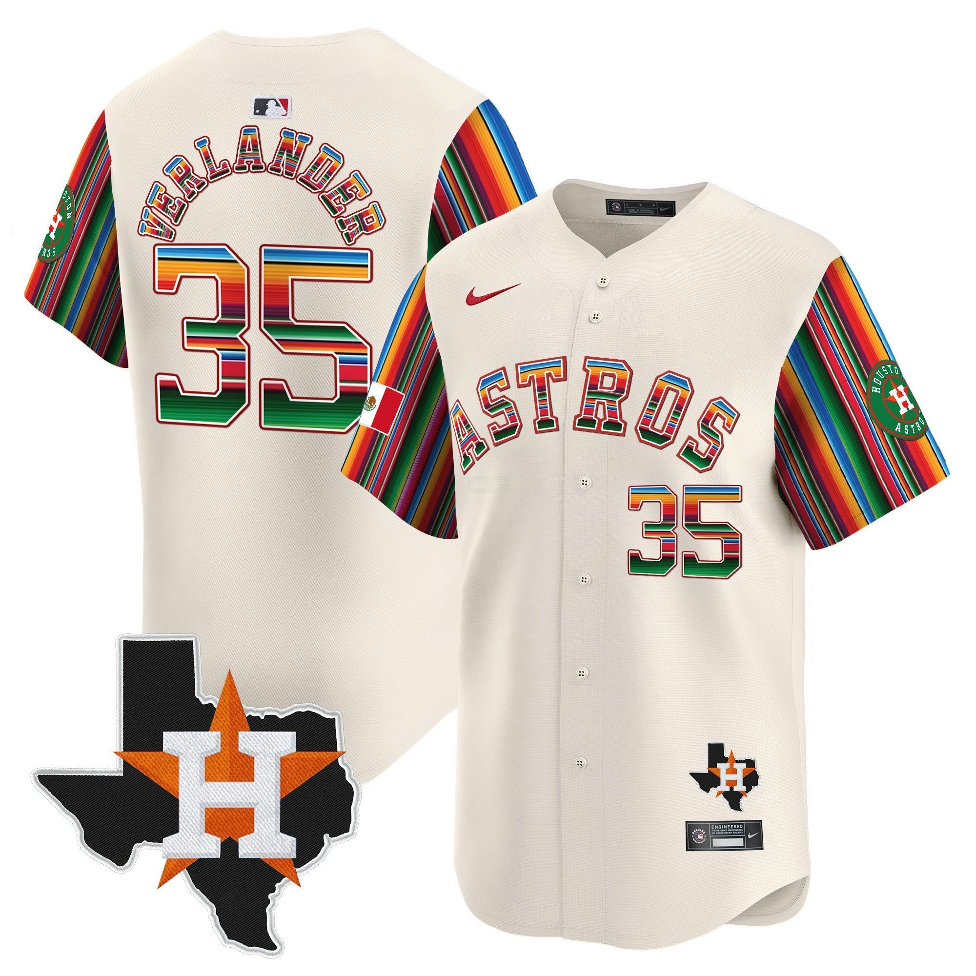 Camisa MLB Men’s Mexico Texas Patch Vapor Premier Limited Jersey V5