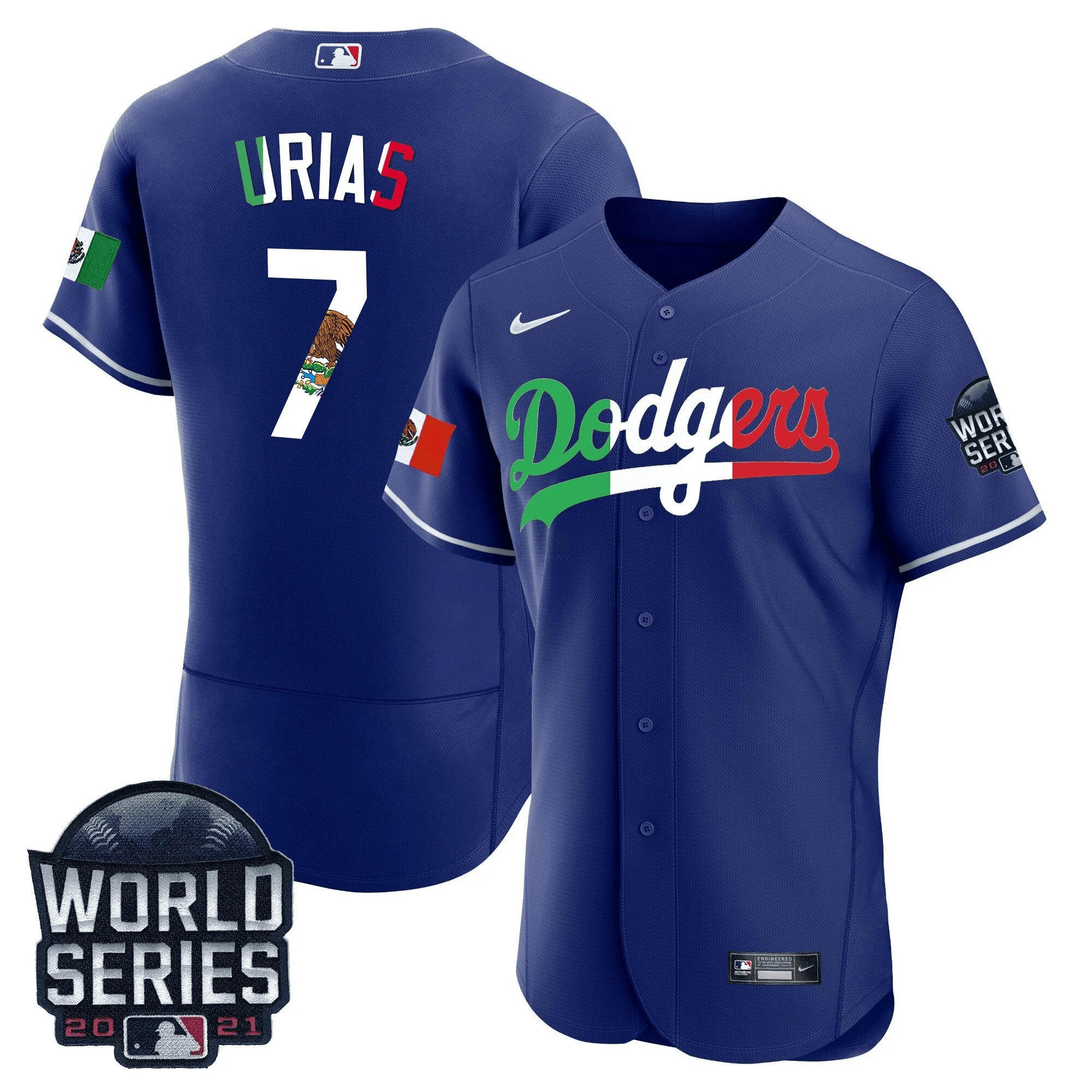 Camisa MLB Men’s Mexico World Series Patch Flex Base Jersey