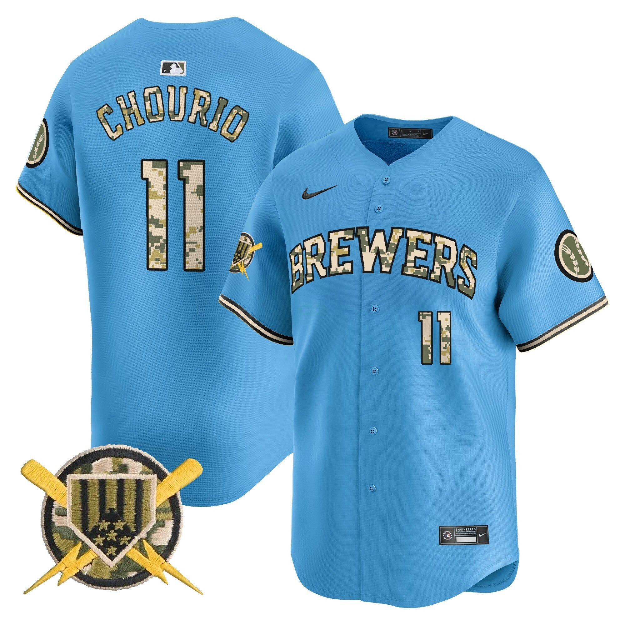 Camisa MLB Men’s Milwaukee Armed Forces Day Vapor Premier Limited Jersey