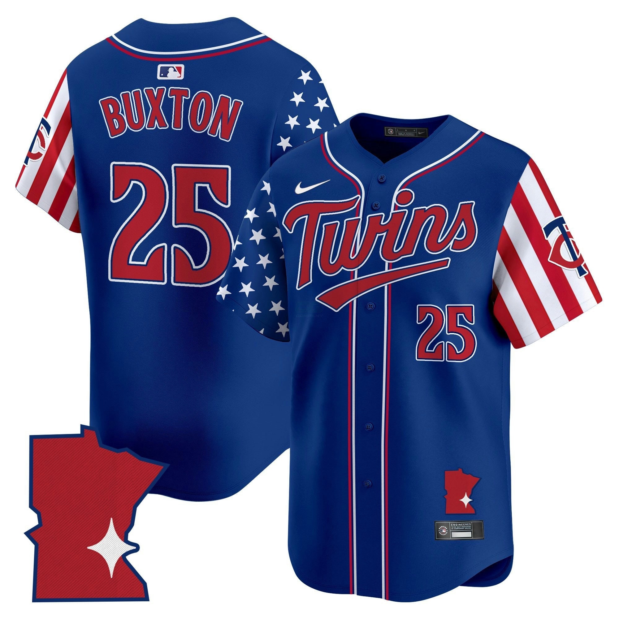 Camisa MLB Men’s Minnesota 2025 Independence Day Vapor Premier Limited Jersey