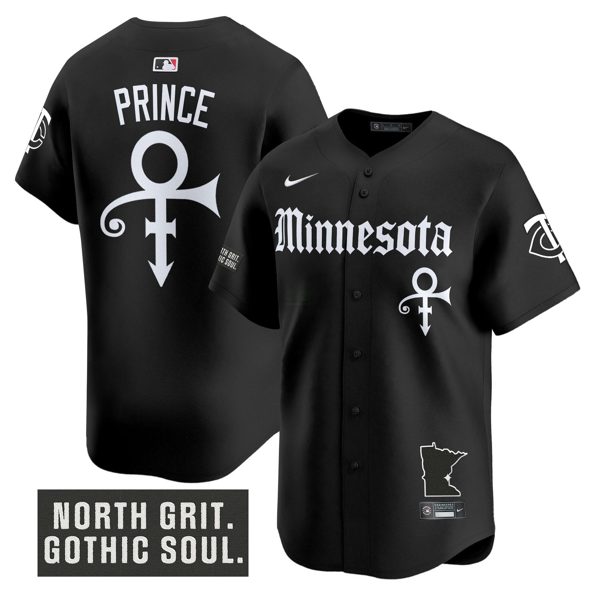 Camisa MLB Men’s Minnesota ‘Gothic North Edition’ Vapor Premier Limited Jersey