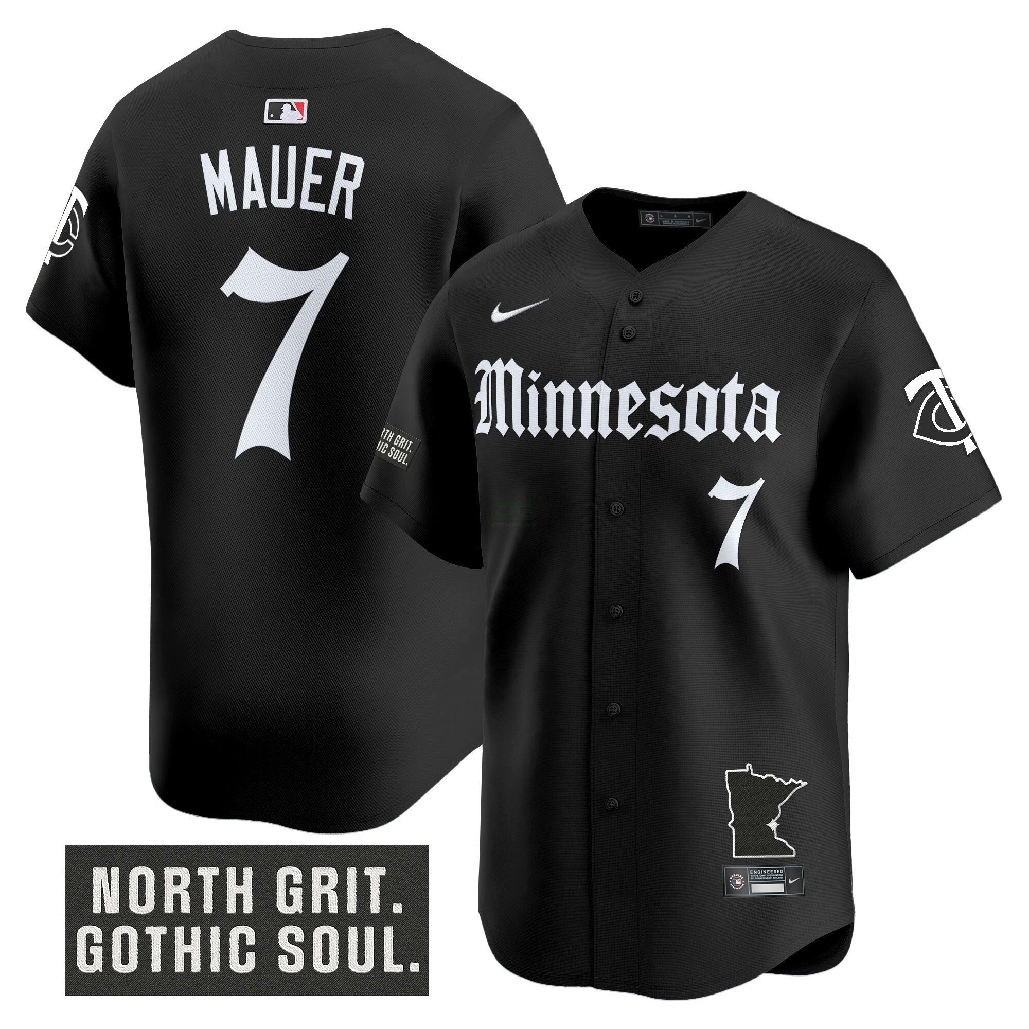 Camisa MLB Men’s Minnesota ‘Gothic North Edition’ Vapor Premier Limited Jersey