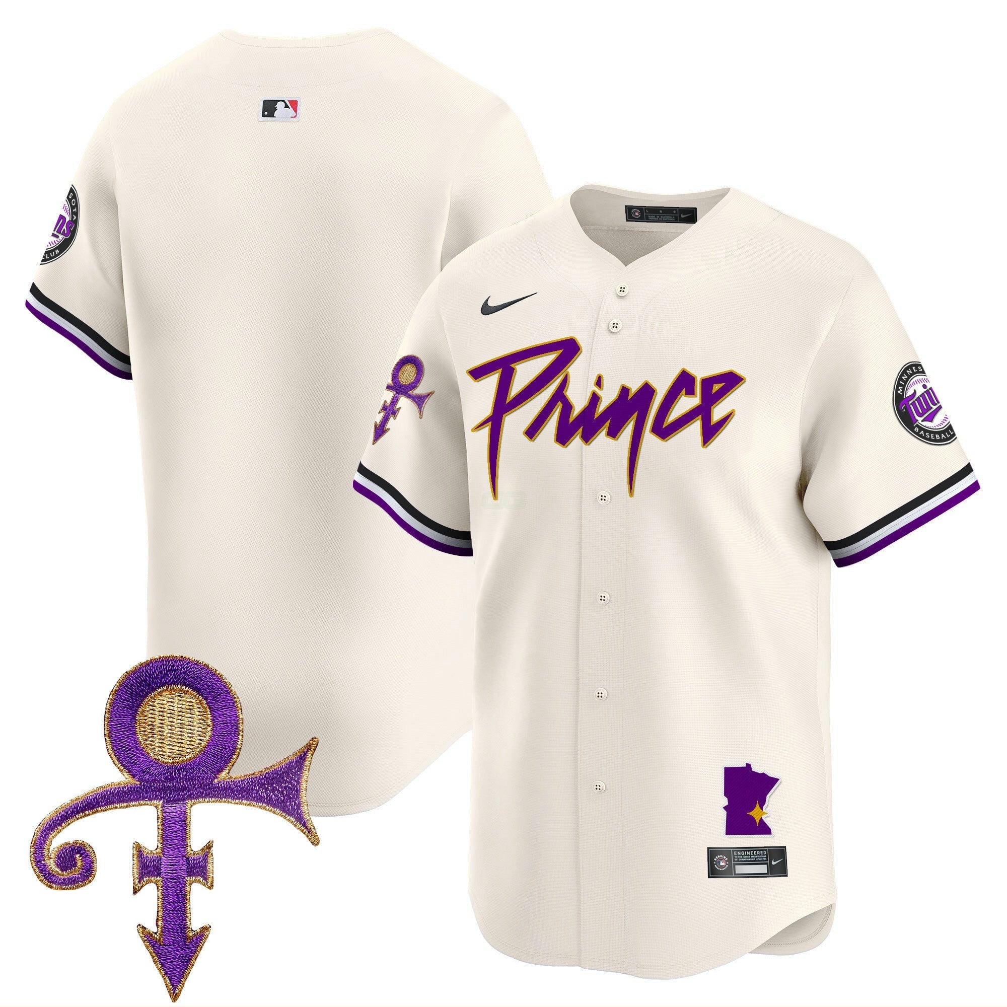 Camisa MLB Men’s Minnesota Prince Patch Vapor Premier Limited Jersey V2