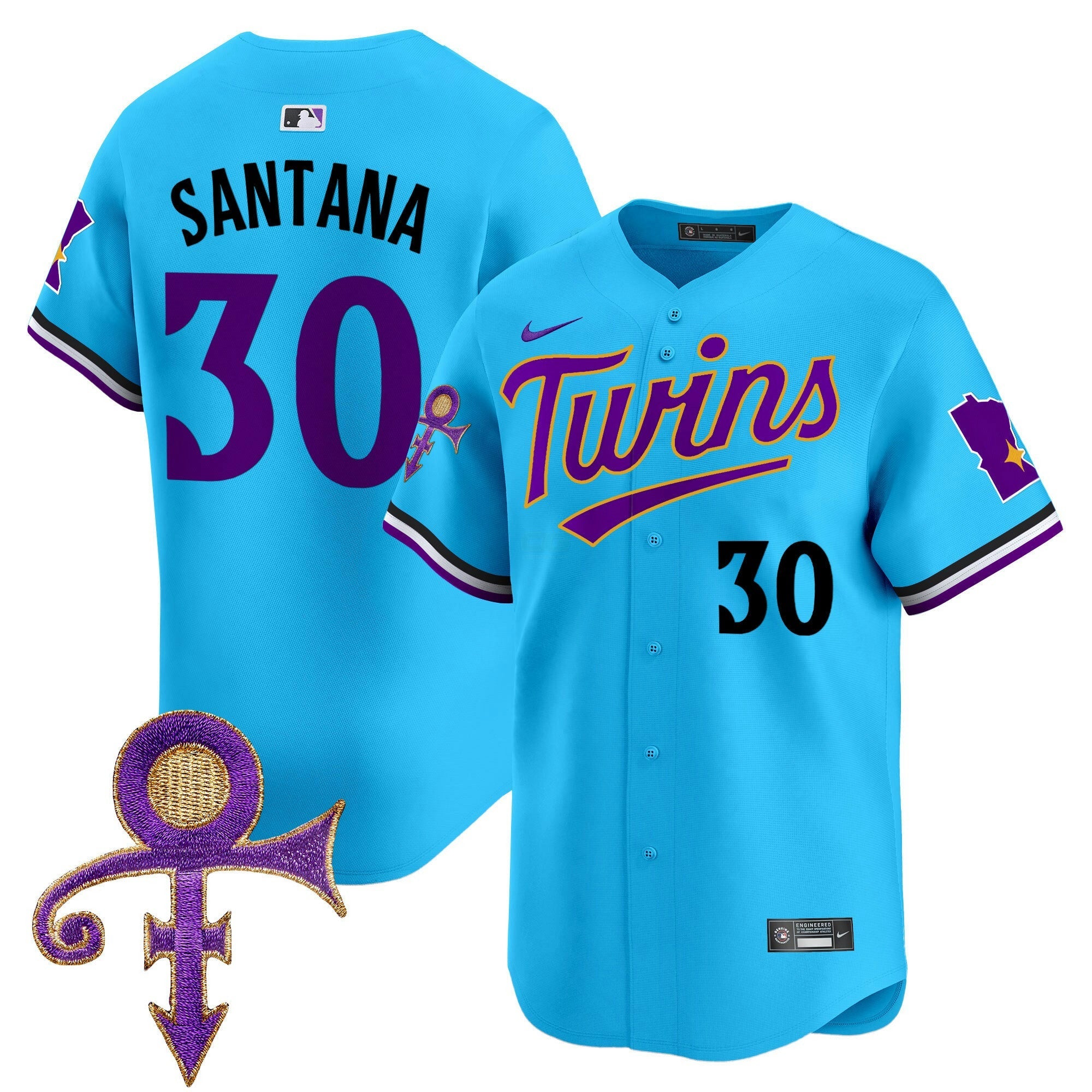 Camisa MLB Men’s Minnesota Prince Patch Vapor Premier Limited Jersey V3