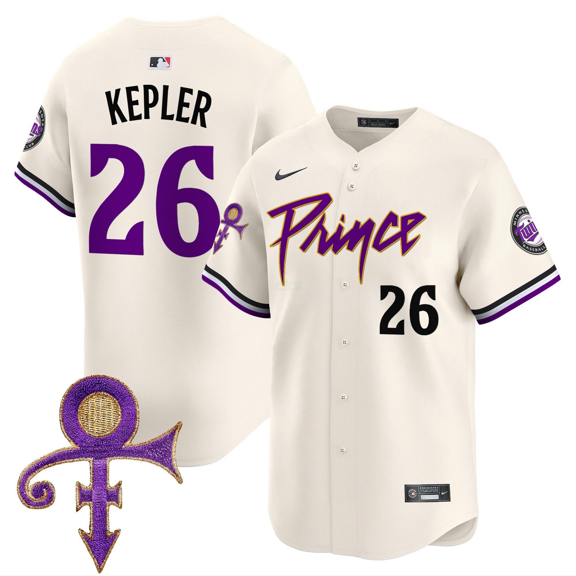 Camisa MLB Men’s Minnesota Prince Patch Vapor Premier Limited Jersey V4